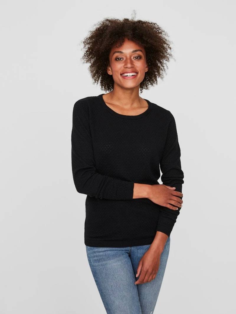 Vero Moda Rundhalspullover »VMCARE STRUCTURE LS O-NECK BLOUSE«, aus Bio-Baumwolle von Vero Moda