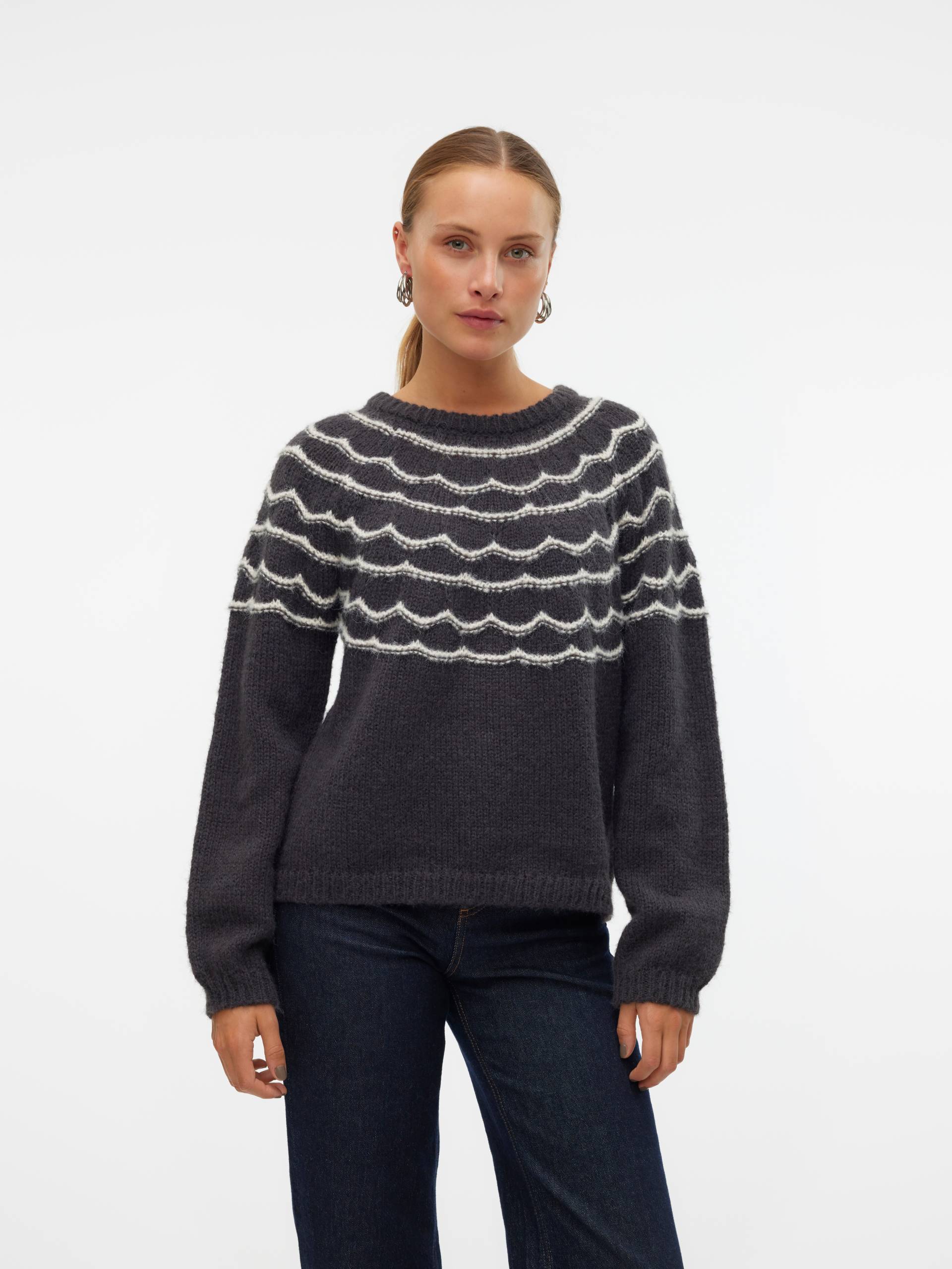 Vero Moda Rundhalspullover »VMCHARMAINE LS O-NECK PULLOVER GA BOO« von Vero Moda