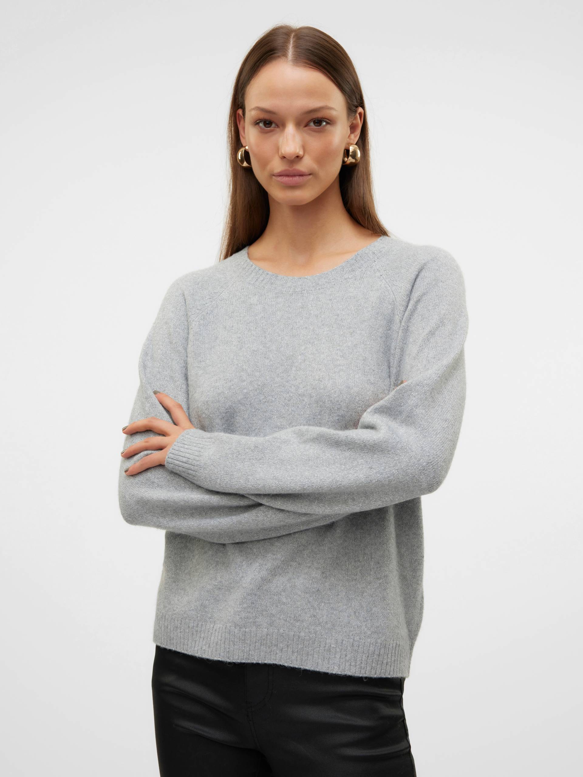 Vero Moda Rundhalspullover »VMDOFFYSHINE LS O-NECK BLOUSE REP NOOS« von Vero Moda