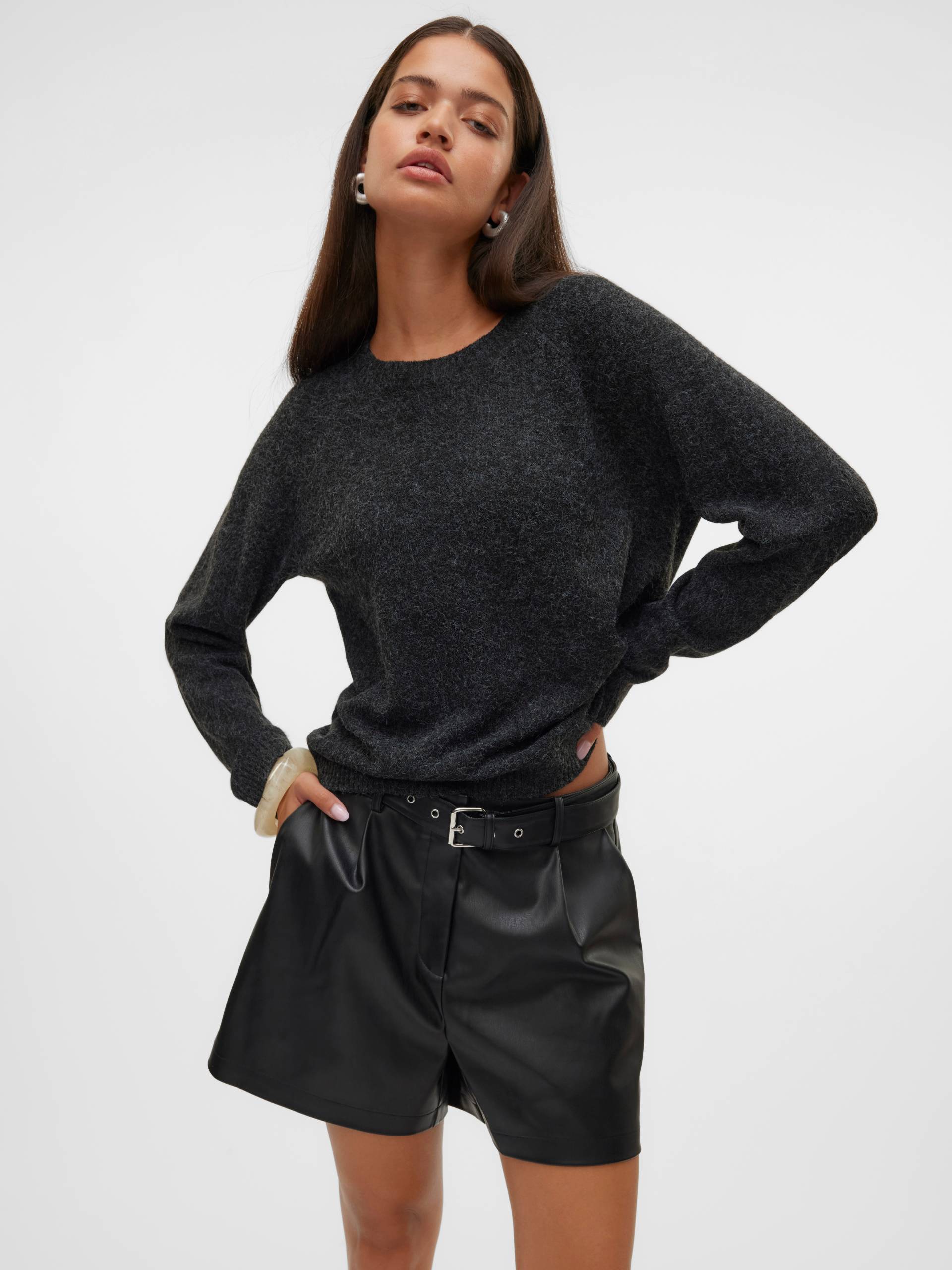 Vero Moda Rundhalspullover »VMDOFFYSHINE LS O-NECK BLOUSE REP NOOS« von Vero Moda