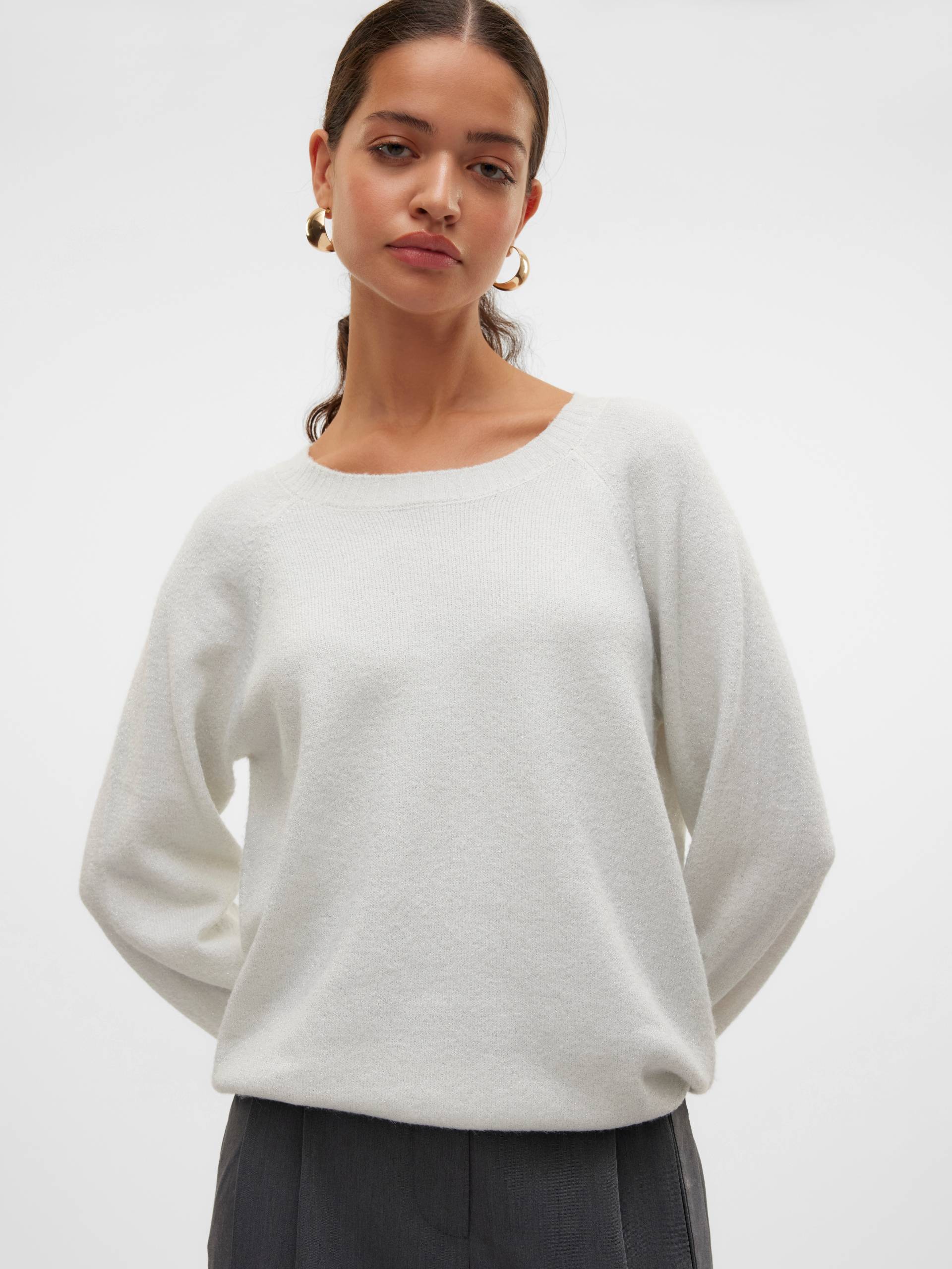 Vero Moda Rundhalspullover »VMDOFFYSHINE LS O-NECK BLOUSE REP NOOS« von Vero Moda