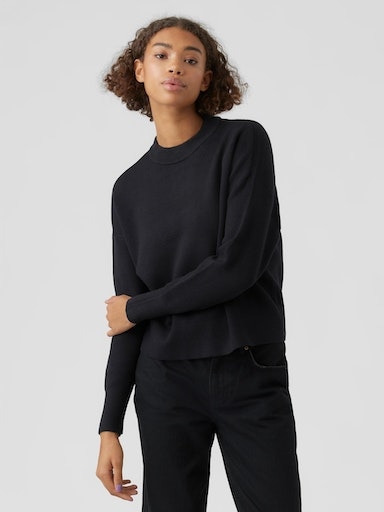 Vero Moda Rundhalspullover »VMGOLD NEEDLE LOOSE LS O-NECK BLOUSE« von Vero Moda