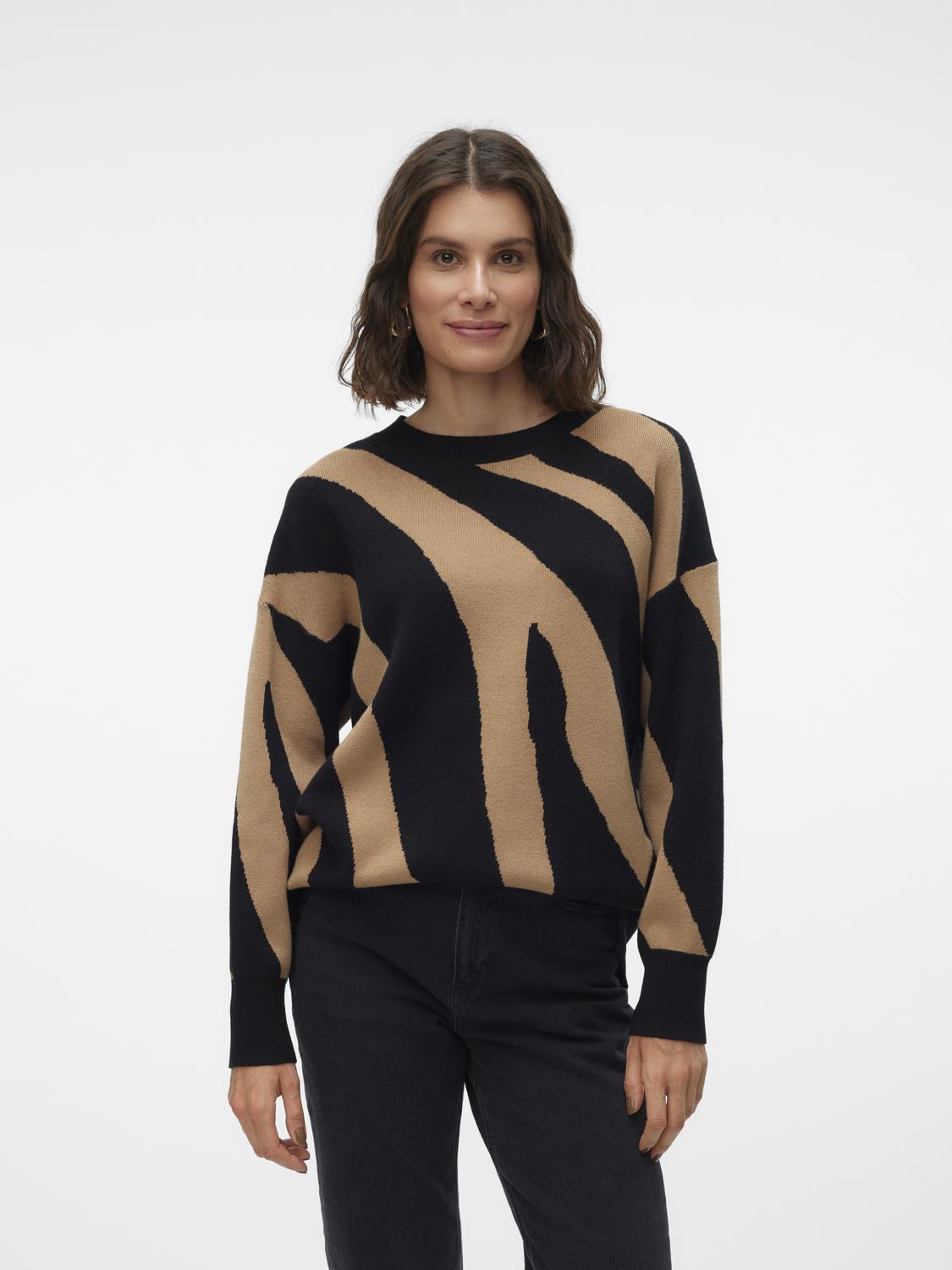 Vero Moda Rundhalspullover »VMNANCY LS O-NECK LONG PULLOVER BOO« von Vero Moda