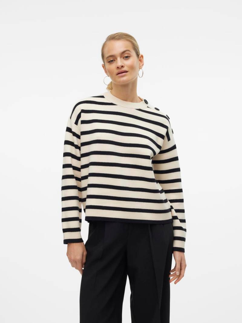 Vero Moda Rundhalspullover »VMSABA LS O-NECK BUTTON PULLOVER GA NOOS« von Vero Moda