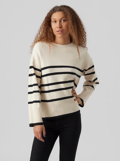 Vero Moda Rundhalspullover »VMSABA LS O-NECK STRIPE PULLOVER GA NOOS«, mit Streifenmuster von Vero Moda