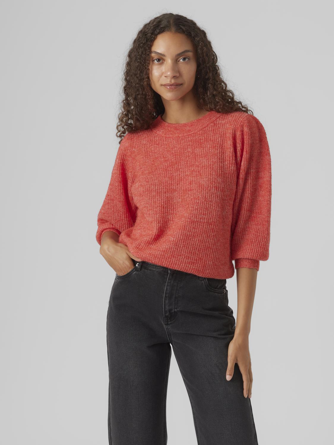 Vero Moda Rundhalspullover »VMVIGGA 3/4 RIB PULLOVER GA BOO REP« von Vero Moda