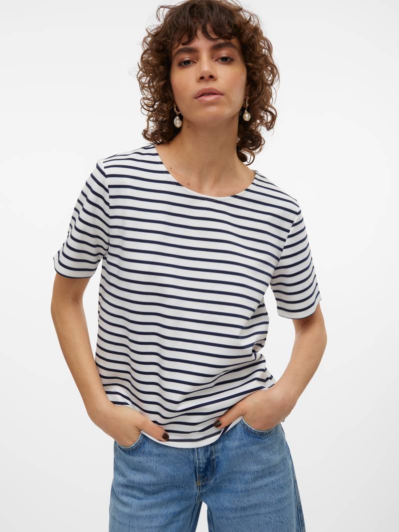 Vero Moda Rundhalsshirt »VMABBY SS ZIP TOP JRS NOOS« von Vero Moda