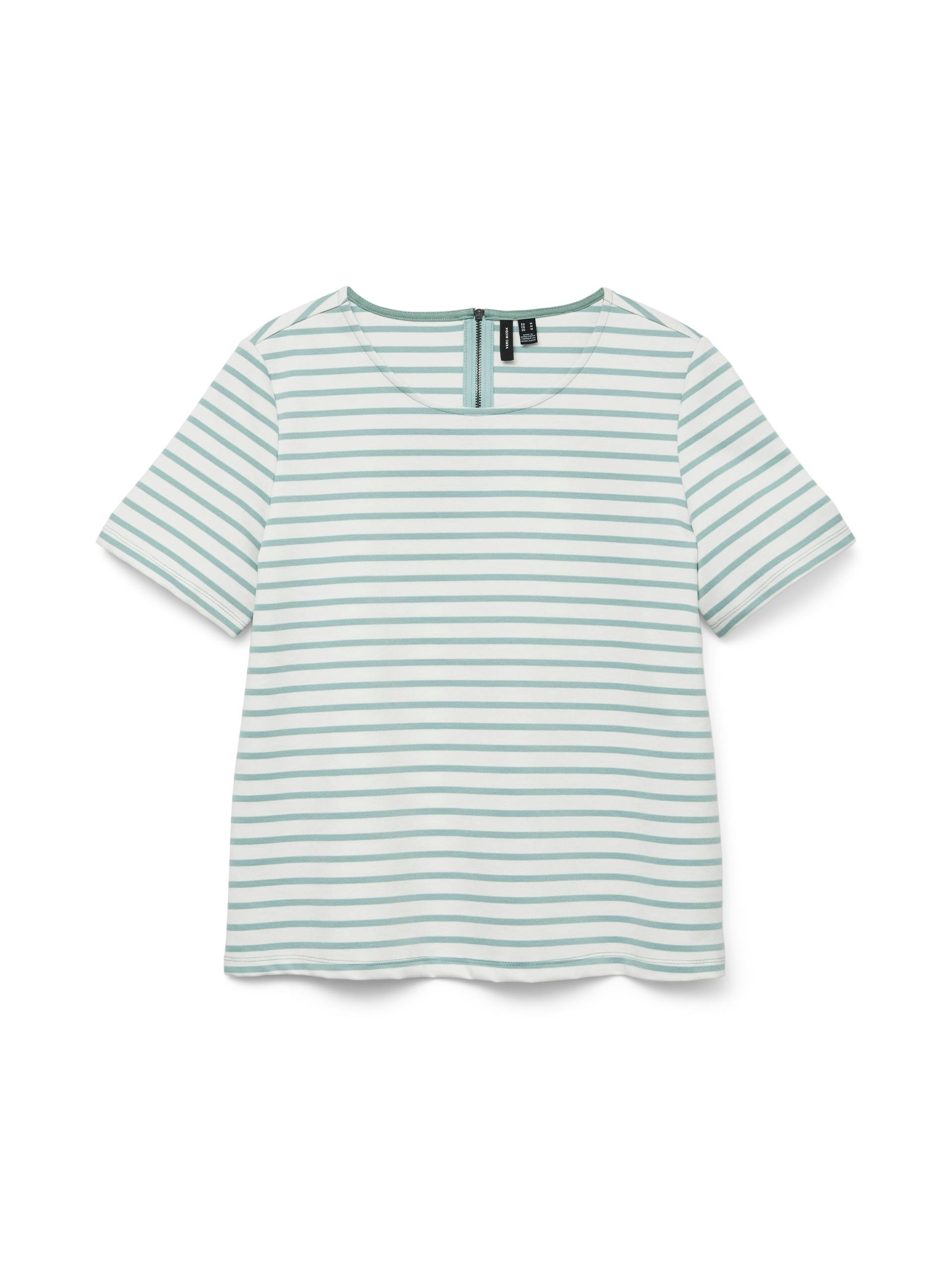 Vero Moda Rundhalsshirt »VMABBY SS ZIP TOP JRS NOOS« von Vero Moda