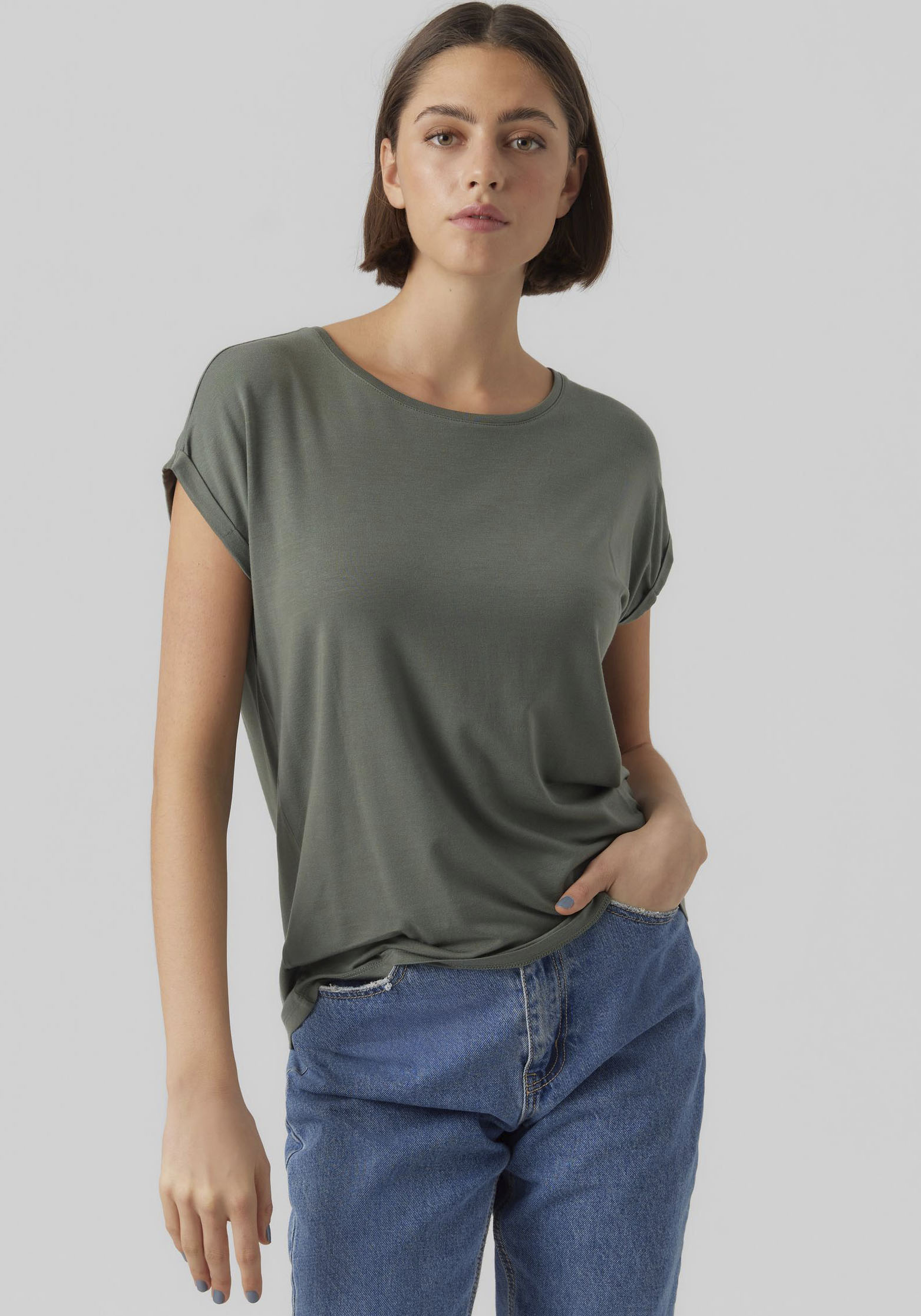 Vero Moda Rundhalsshirt »VMAVA PLAIN SS TOP GAJRS NOOS« Vero Moda Rundhalsshirt »VMAVA PLAIN SS TOP GAJRS NOOS« von Vero Moda