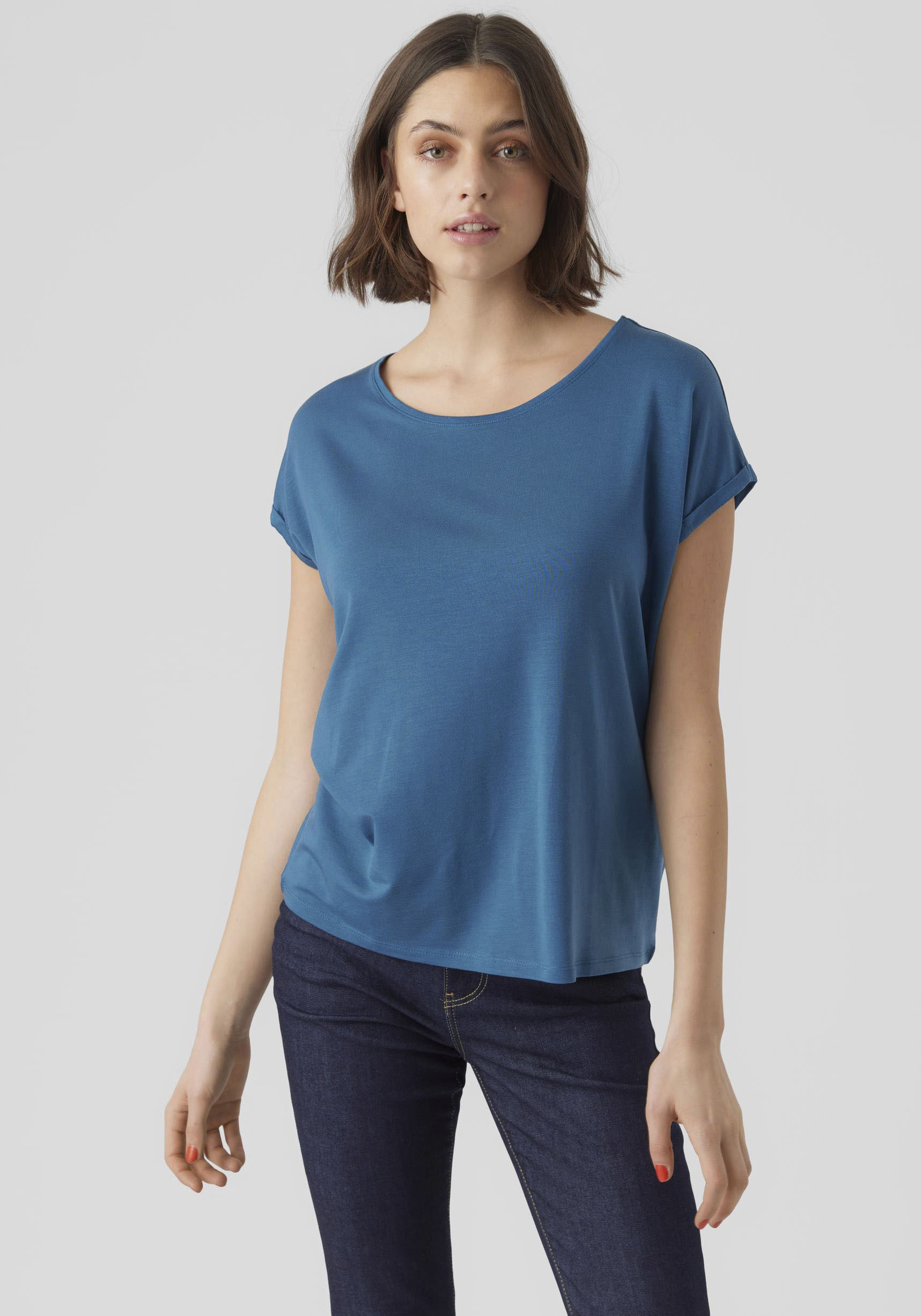 Vero Moda Rundhalsshirt »VMAVA PLAIN SS TOP GAJRS NOOS« von Vero Moda