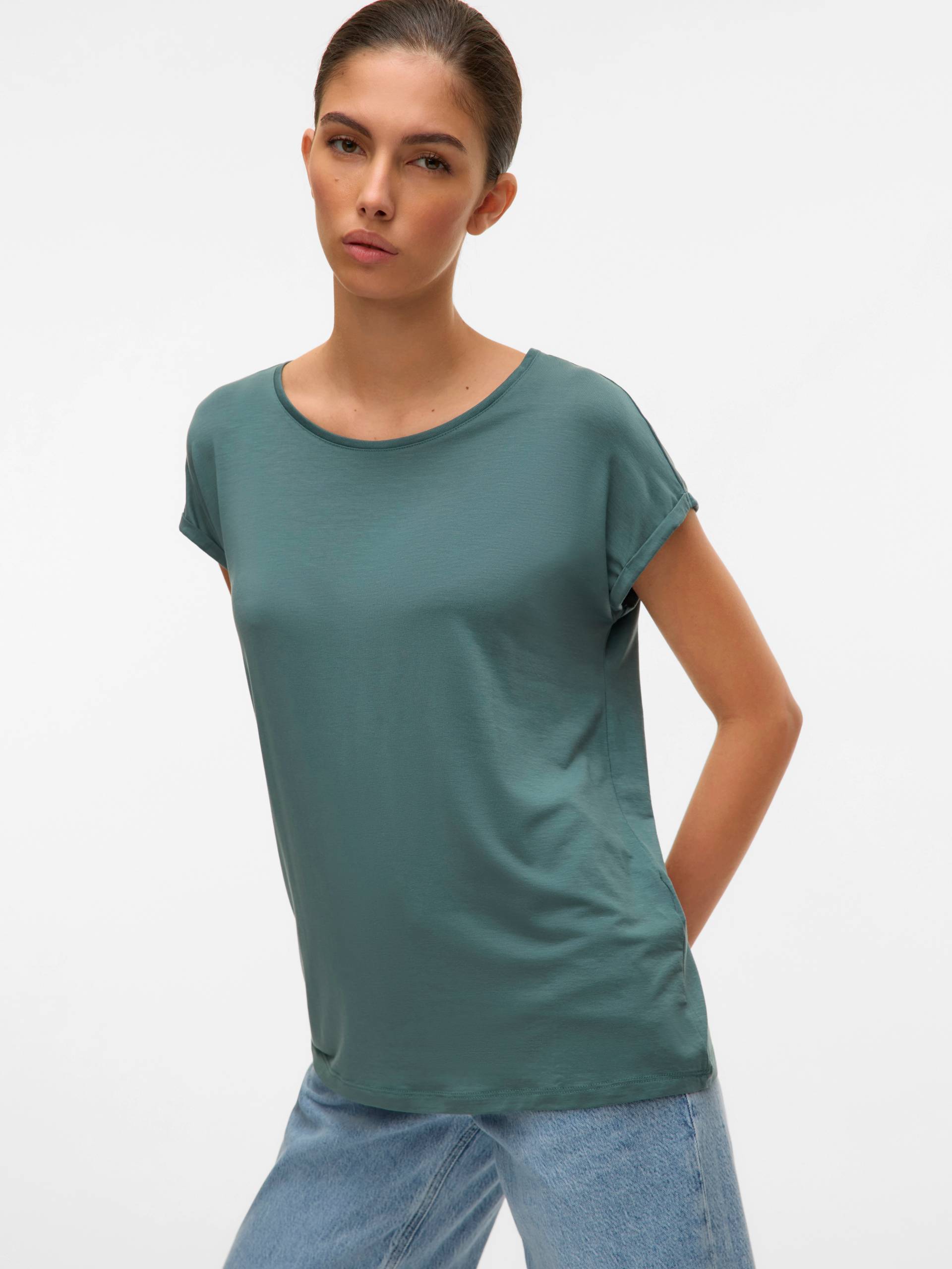 Vero Moda Rundhalsshirt »VMAVA PLAIN SS TOP GAJRS NOOS« von Vero Moda