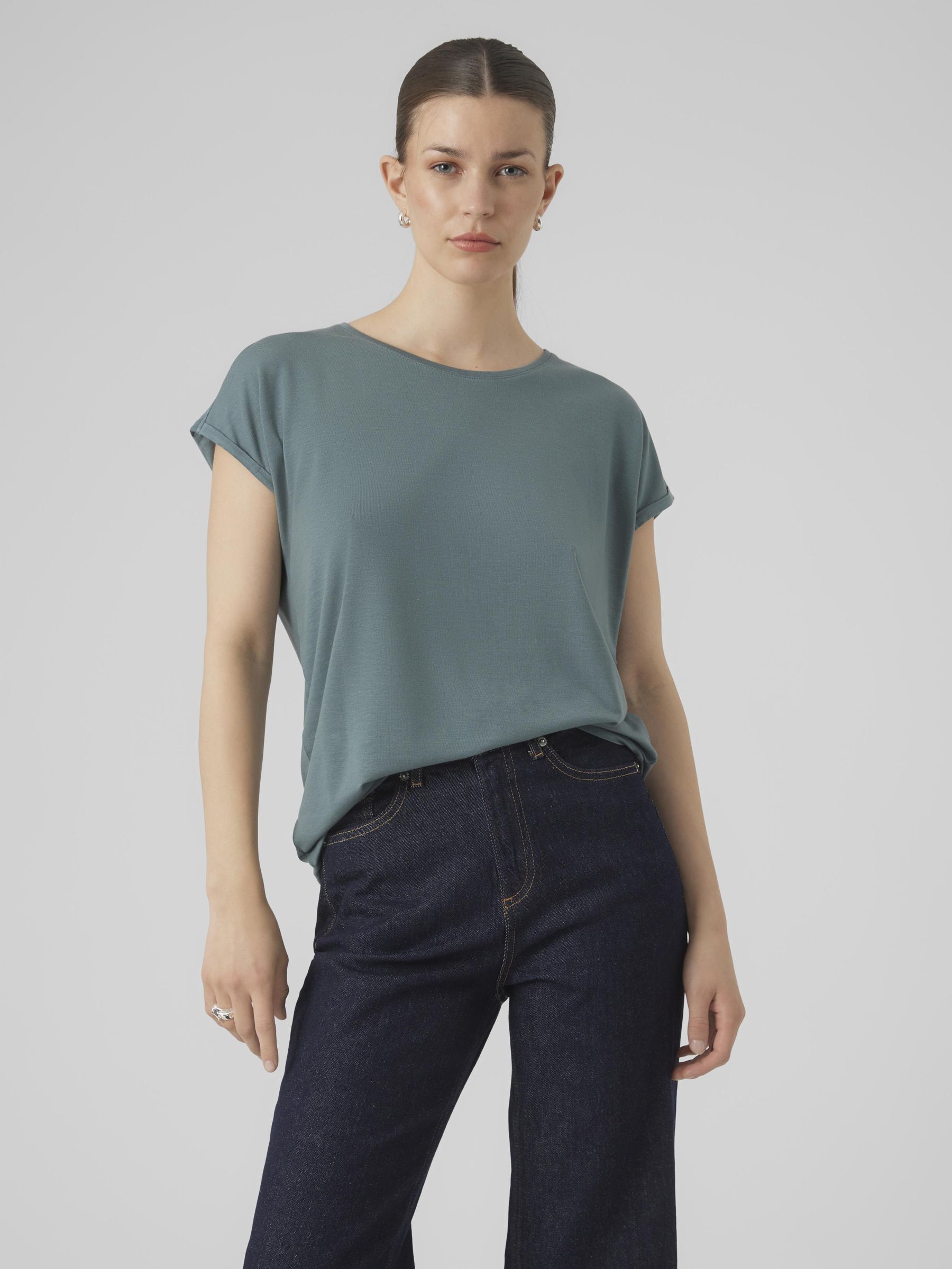 Vero Moda Rundhalsshirt »VMAVA PLAIN SS TOP GAJRS NOOS« von Vero Moda