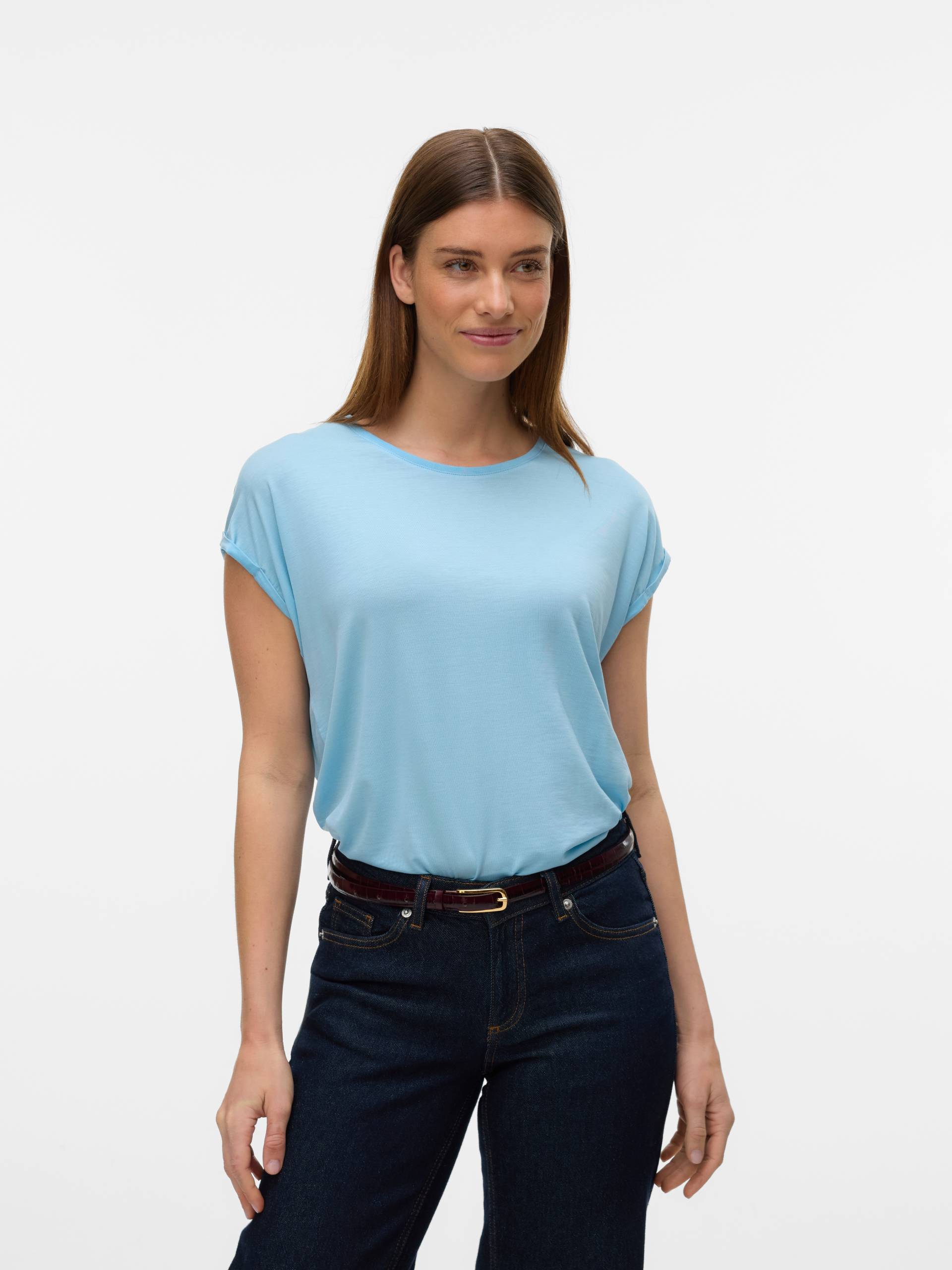 Vero Moda Rundhalsshirt »VMAVA PLAIN SS TOP GAJRS NOOS« von Vero Moda