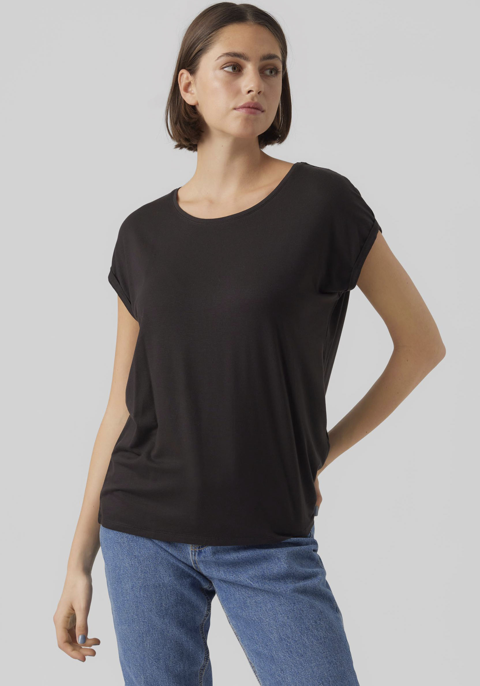 Vero Moda Rundhalsshirt »VMAVA PLAIN SS TOP GAJRS NOOS« Vero Moda Rundhalsshirt »VMAVA PLAIN SS TOP GAJRS NOOS« von Vero Moda