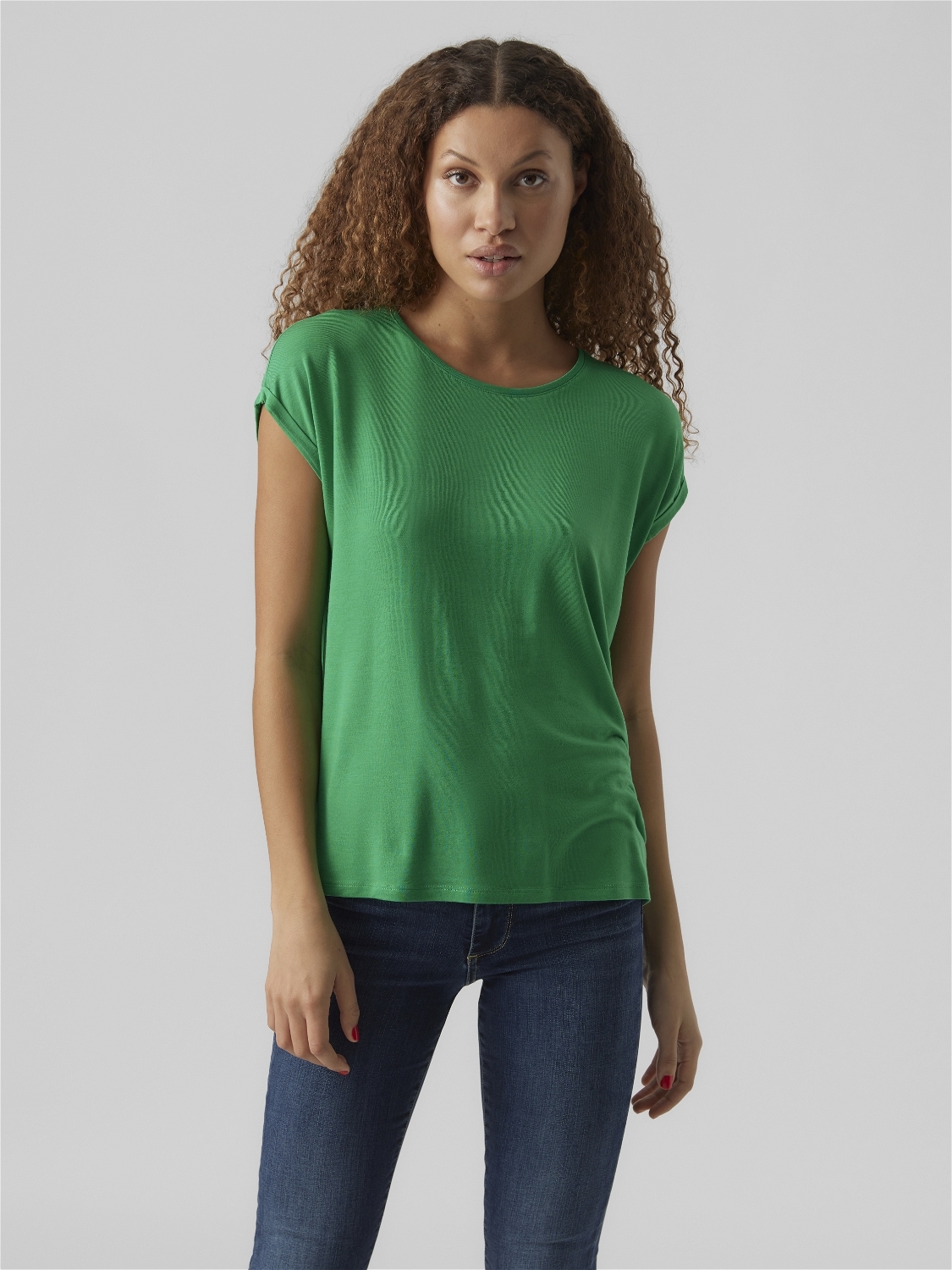 Vero Moda Rundhalsshirt »VMAVA PLAIN SS TOP GAJRS NOOS« von Vero Moda