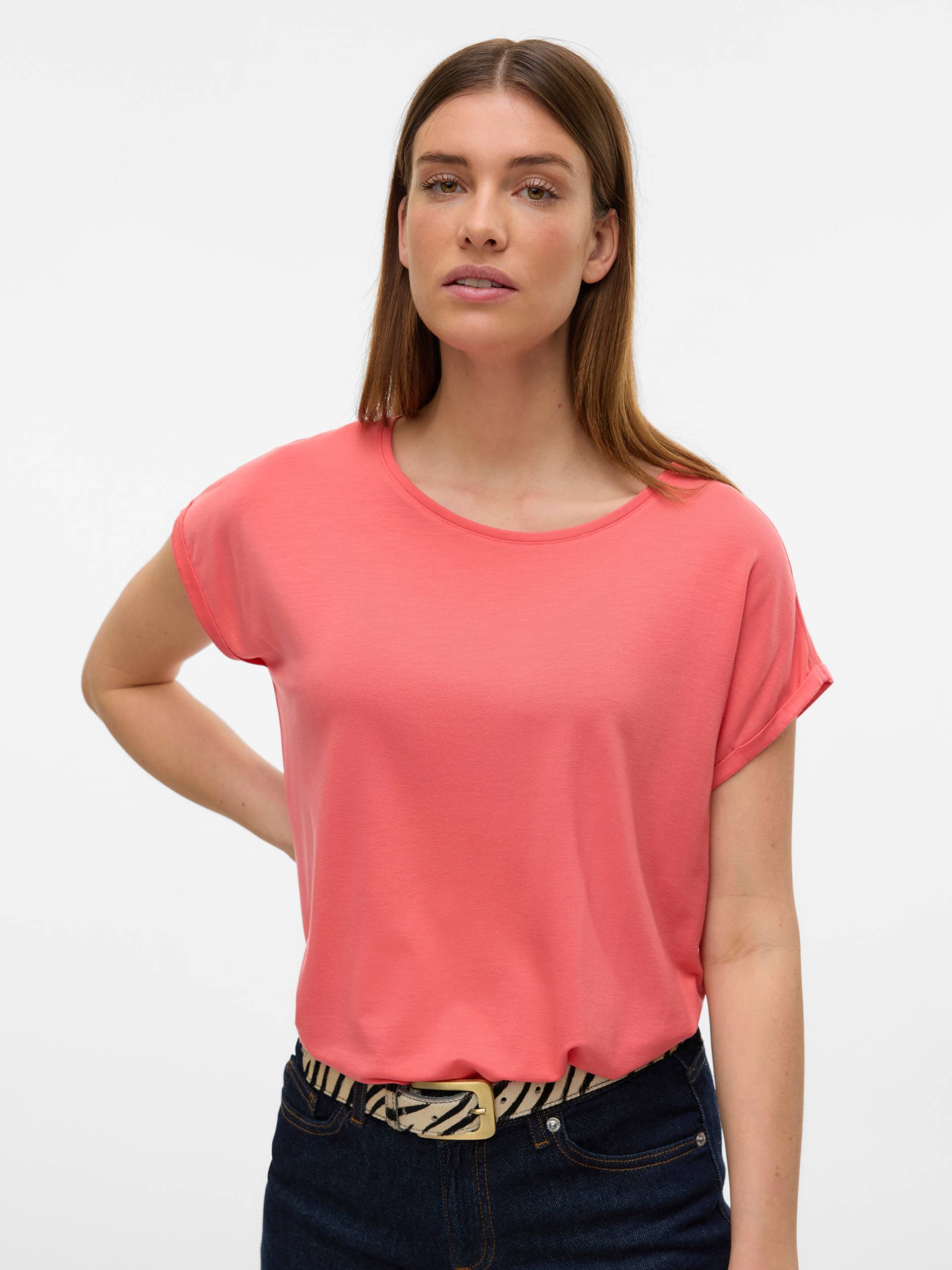 Vero Moda Rundhalsshirt »VMAVA PLAIN SS TOP GAJRS NOOS« von Vero Moda