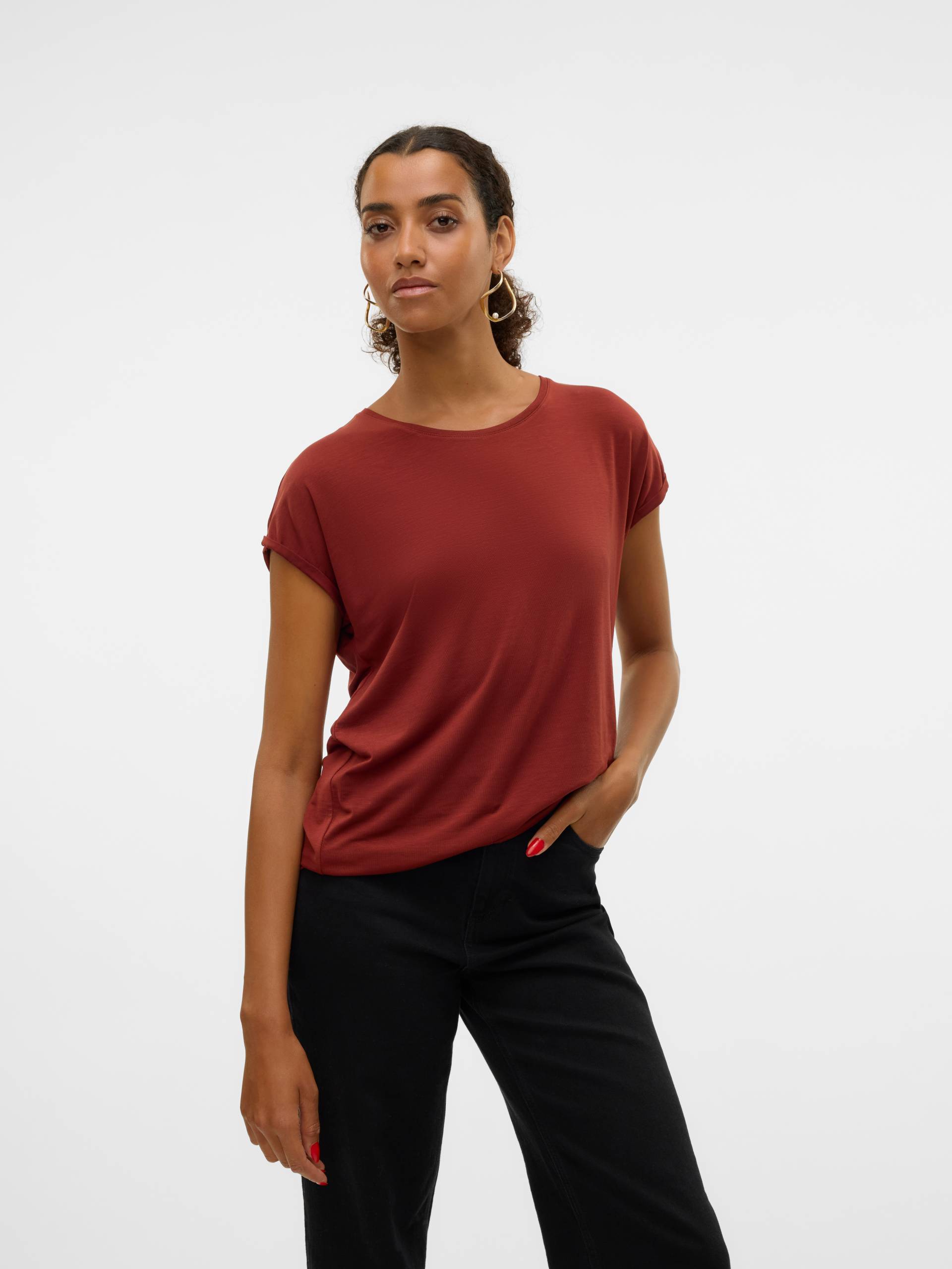 Vero Moda Rundhalsshirt »VMAVA PLAIN SS TOP GAJRS NOOS« von Vero Moda