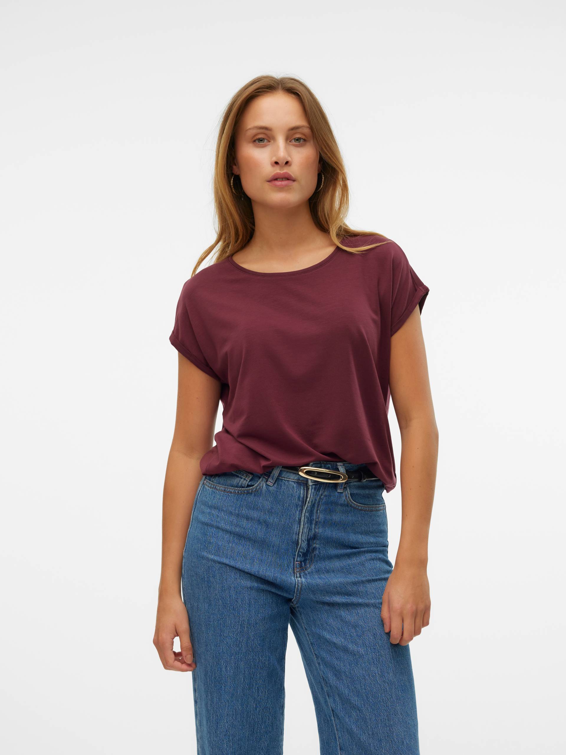 Vero Moda Rundhalsshirt »VMAVA PLAIN SS TOP GAJRS NOOS« von Vero Moda