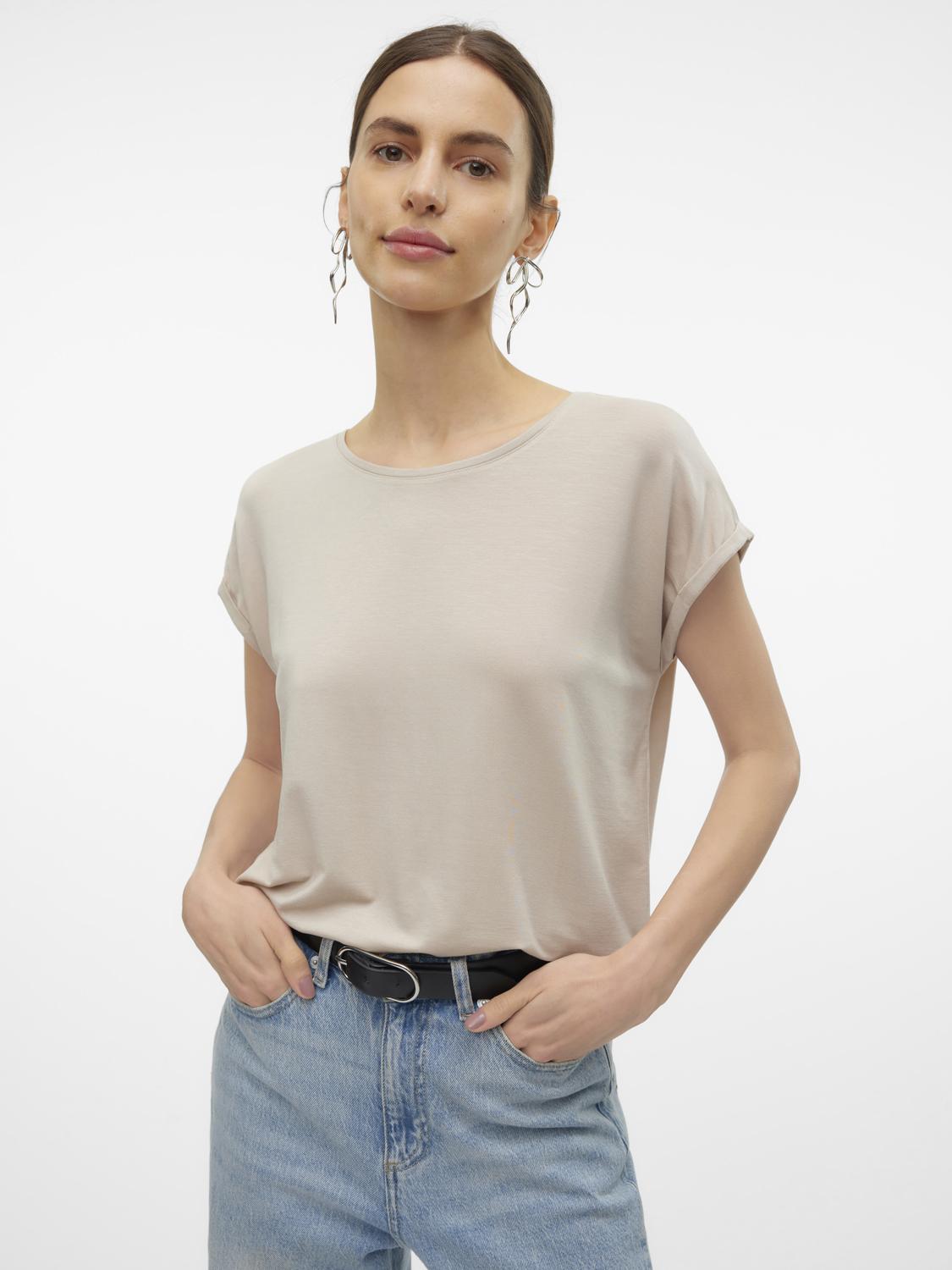 Vero Moda Rundhalsshirt »VMAVA PLAIN SS TOP GAJRS NOOS« von Vero Moda