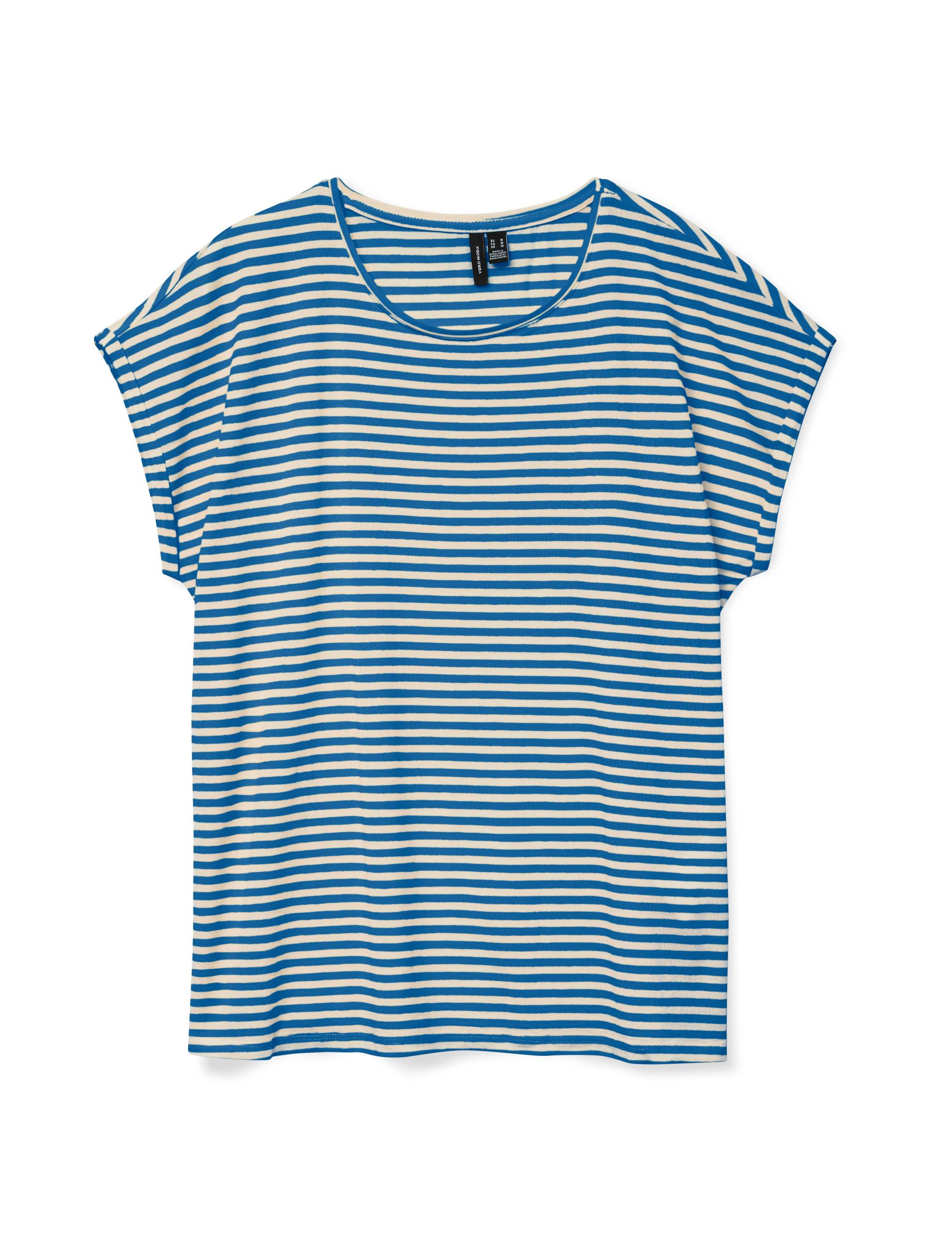 Vero Moda Rundhalsshirt »VMAVA PLAIN SS TOP STRIPE GA JRS NOOS« von Vero Moda