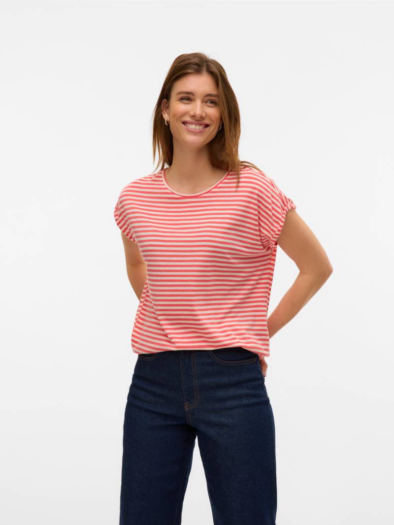 Vero Moda Rundhalsshirt »VMAVA PLAIN SS TOP STRIPE GA JRS NOOS« von Vero Moda