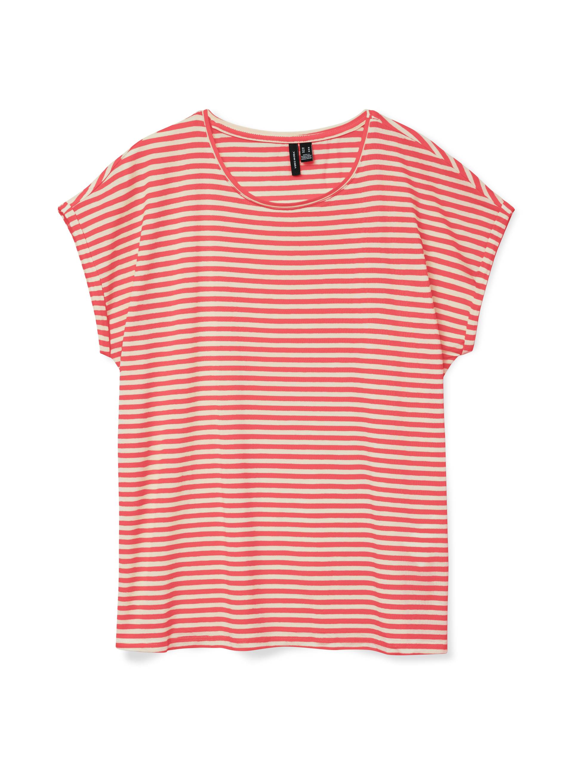 Vero Moda Rundhalsshirt »VMAVA PLAIN SS TOP STRIPE GA JRS NOOS« von Vero Moda