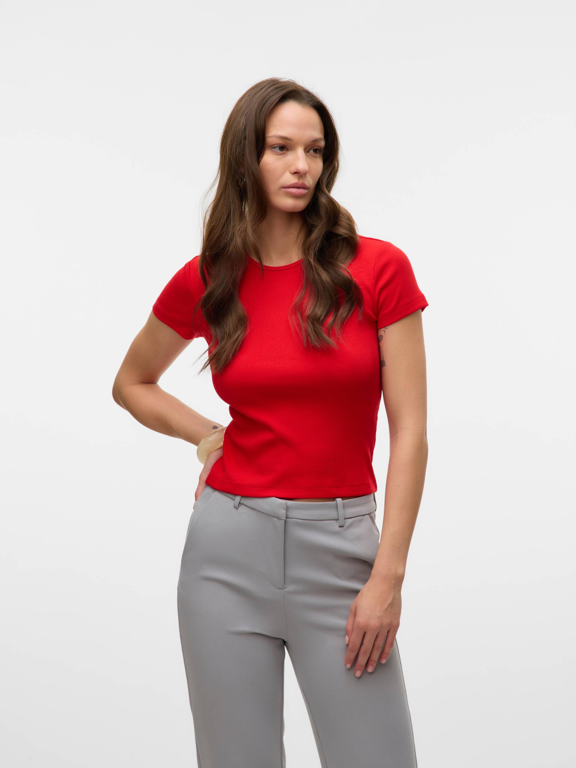 Vero Moda Rundhalsshirt »VMCHLOE SS SHORT TOP JRS NOOS« Vero Moda Rundhalsshirt »VMCHLOE SS SHORT TOP JRS NOOS« von Vero Moda
