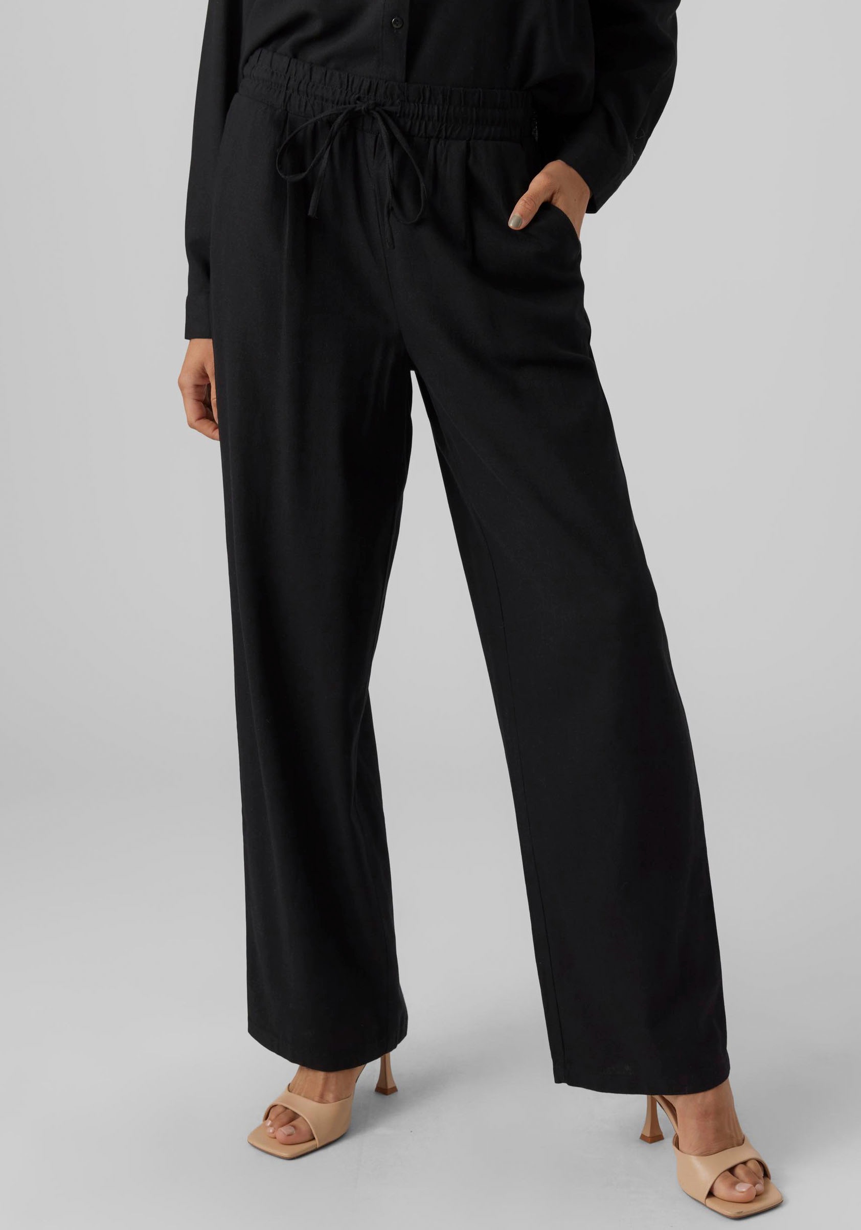 Vero Moda Schlupfhose »VMJESMILO WIDE PANTS GA NOOS«, mit Leinen von Vero Moda