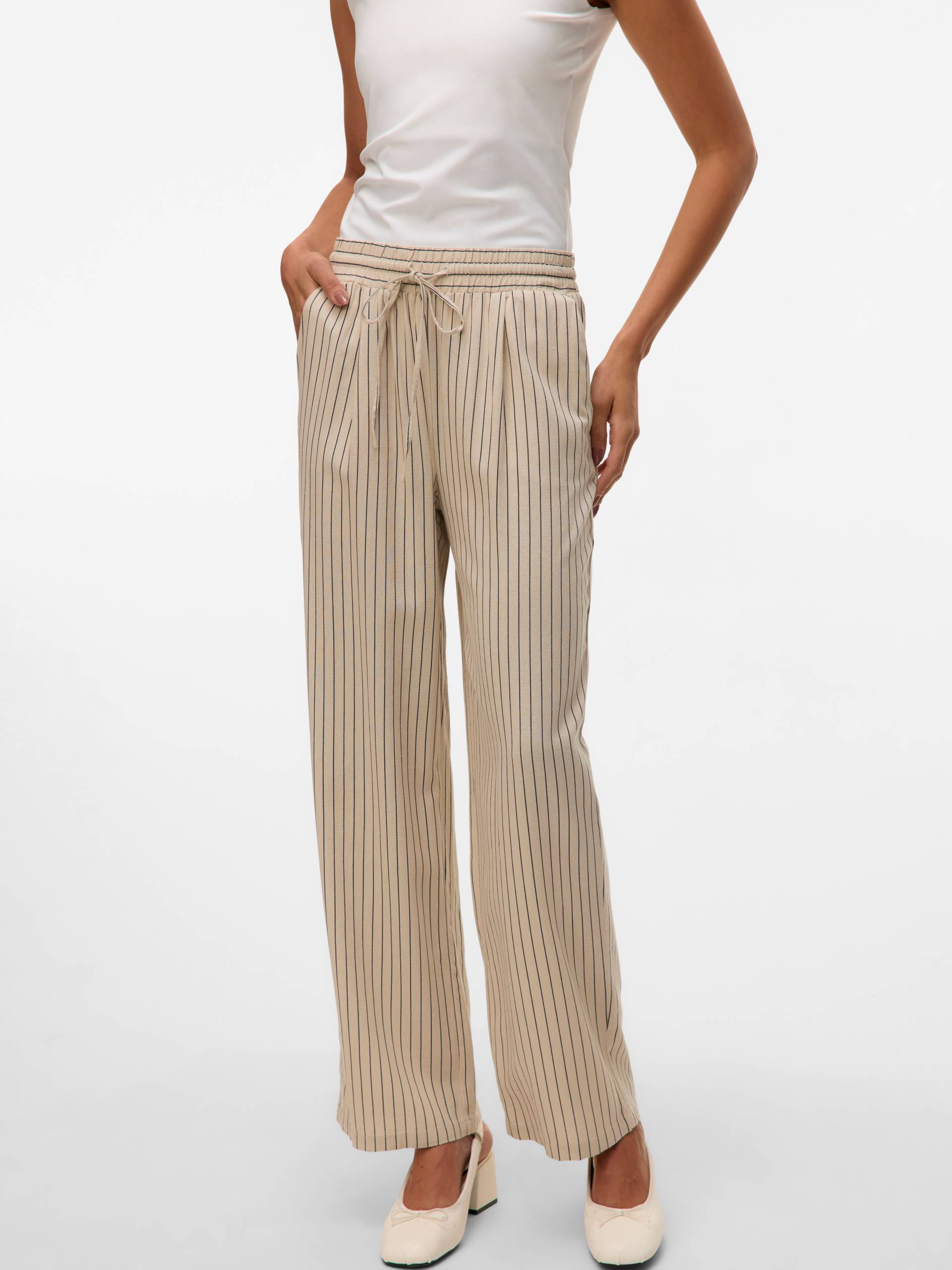 Vero Moda Schlupfhose »VMJESMILO WIDE PANTS GA NOOS«, mit Leinen von Vero Moda