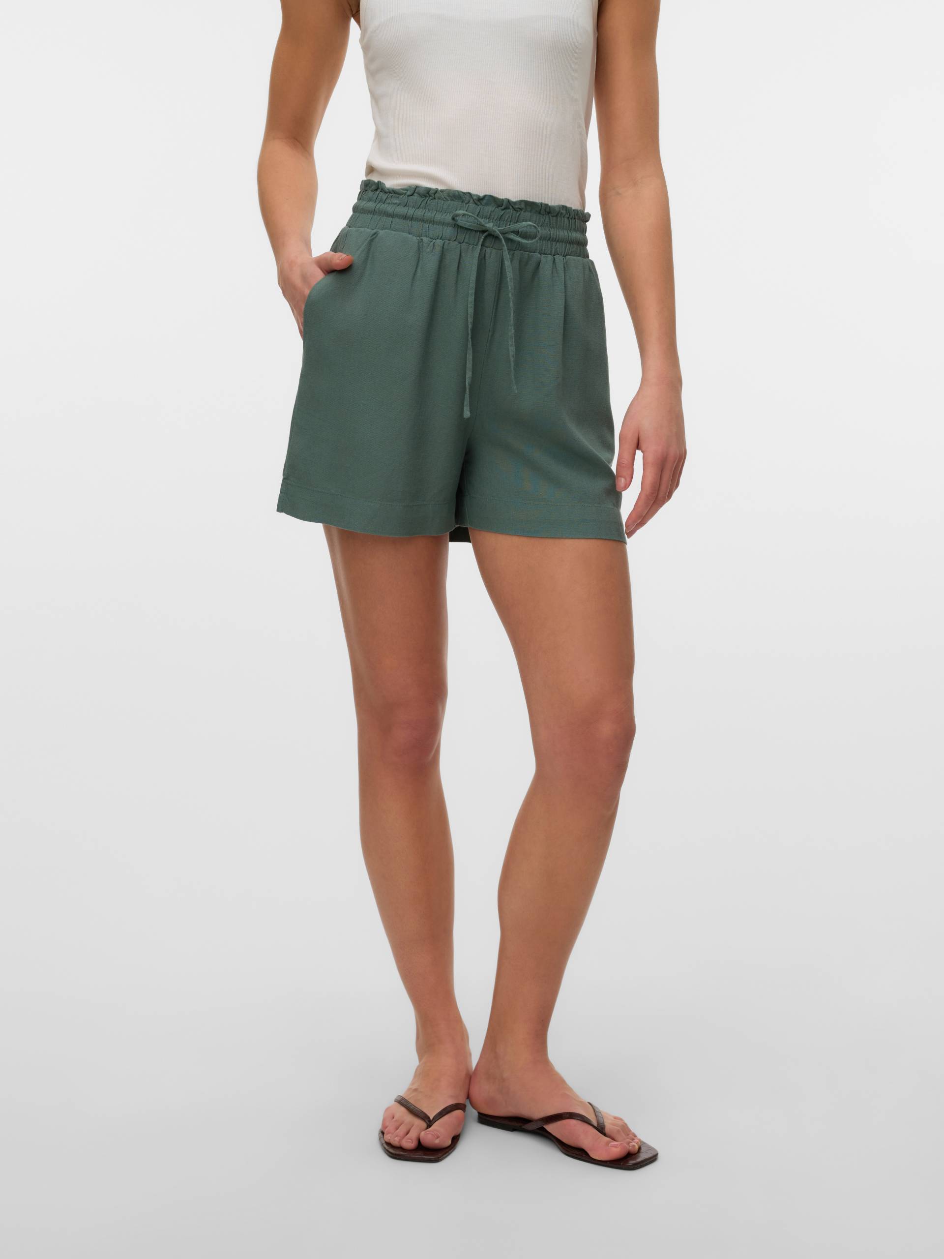 Vero Moda Shorts »VMMYMILO HW PAPERBAG SHORTS WVN GA«, mit Leinen Vero Moda Shorts »VMMYMILO HW PAPERBAG SHORTS WVN GA«, mit Leinen von Vero Moda