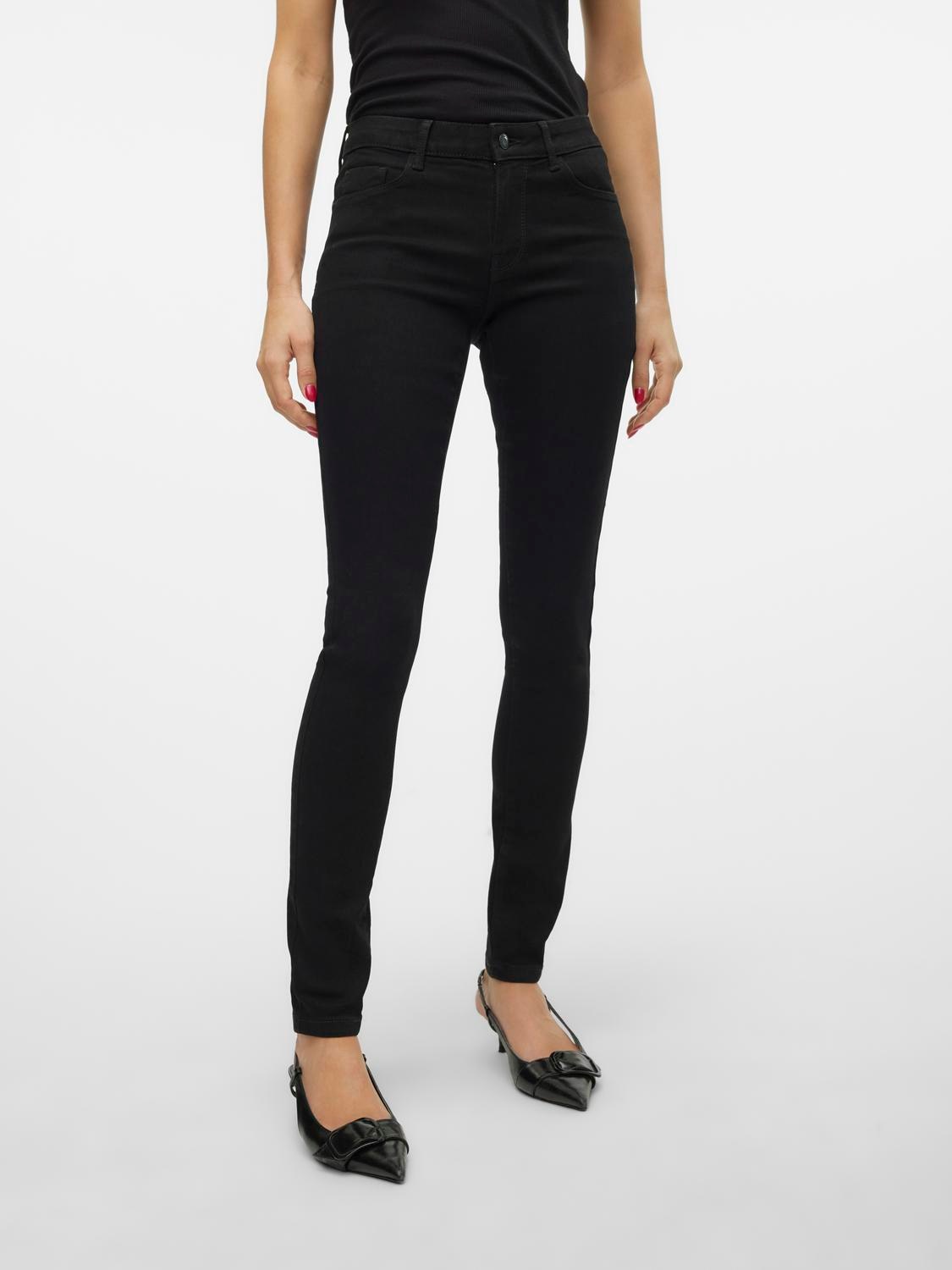 Vero Moda Skinny-fit-Jeans »VMELLY MR SKINNY JEANS BLK NOOS« von Vero Moda