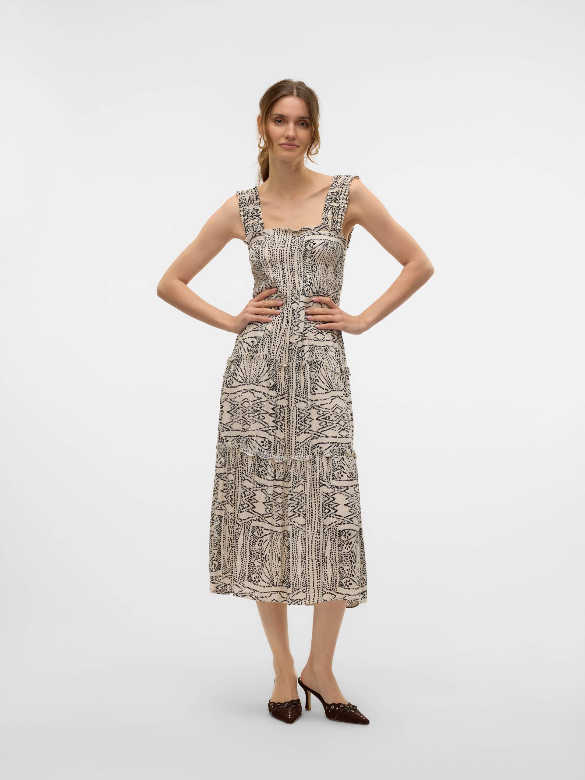 Vero Moda Sommerkleid »VMMENNY SL SMOCK CALF DRESS WVN GA« von Vero Moda