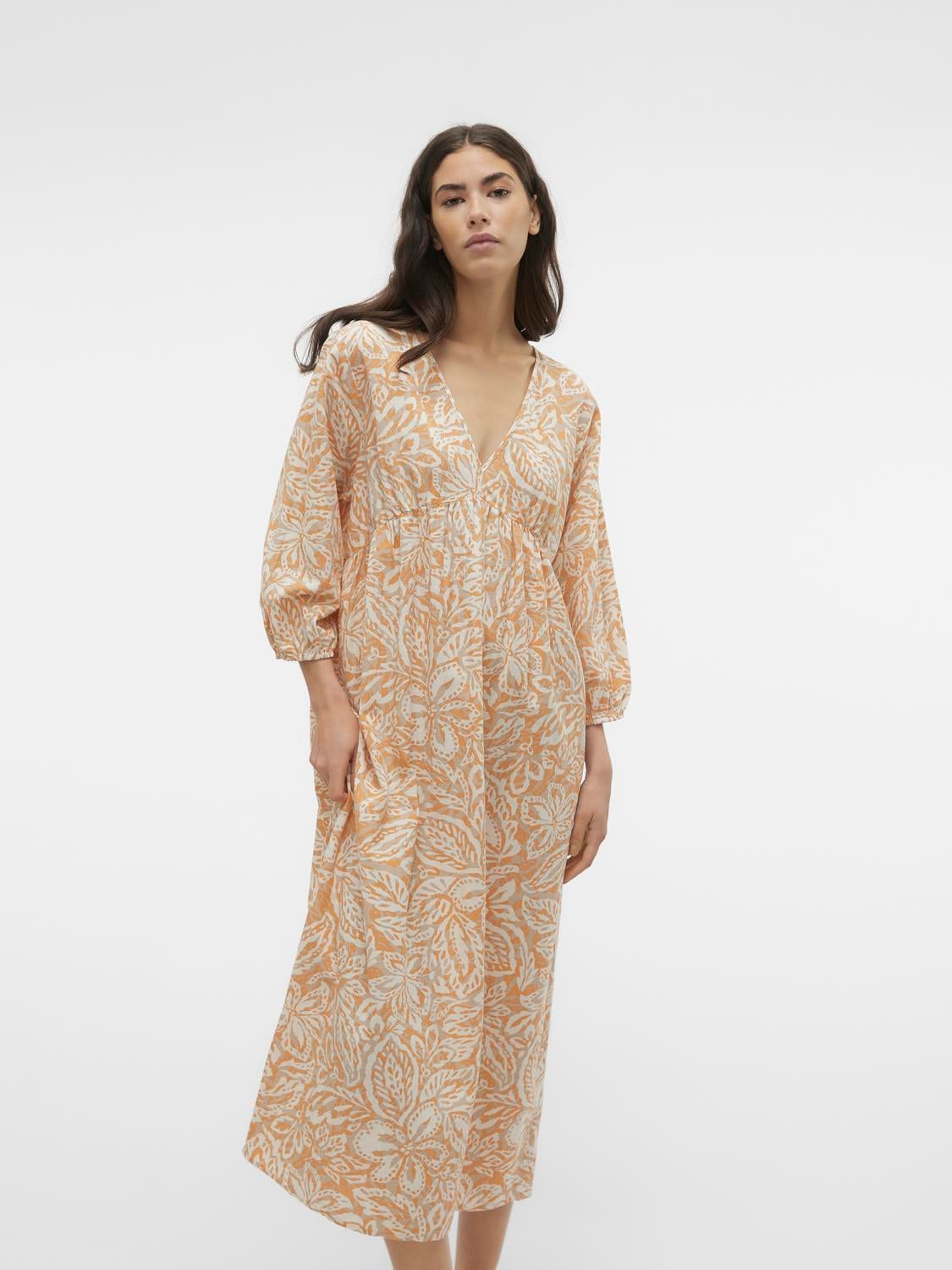 Vero Moda Sommerkleid »VMNETHE 3/4 7/8 DRESS WVN«, mit Leinen Vero Moda Sommerkleid »VMNETHE 3/4 7/8 DRESS WVN«, mit Leinen von Vero Moda