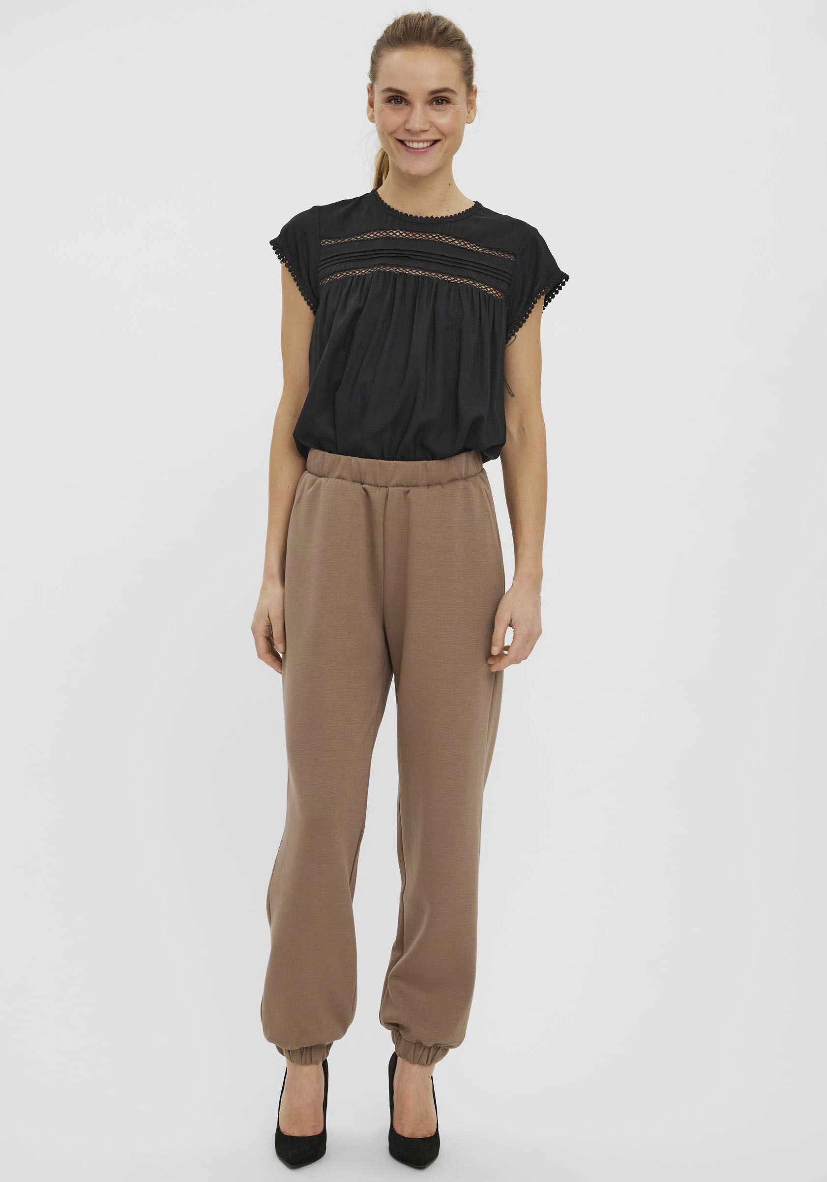 Vero Moda Spitzentop »VMDEBBIE PLEAT S/L TOP GA NOOS« von Vero Moda