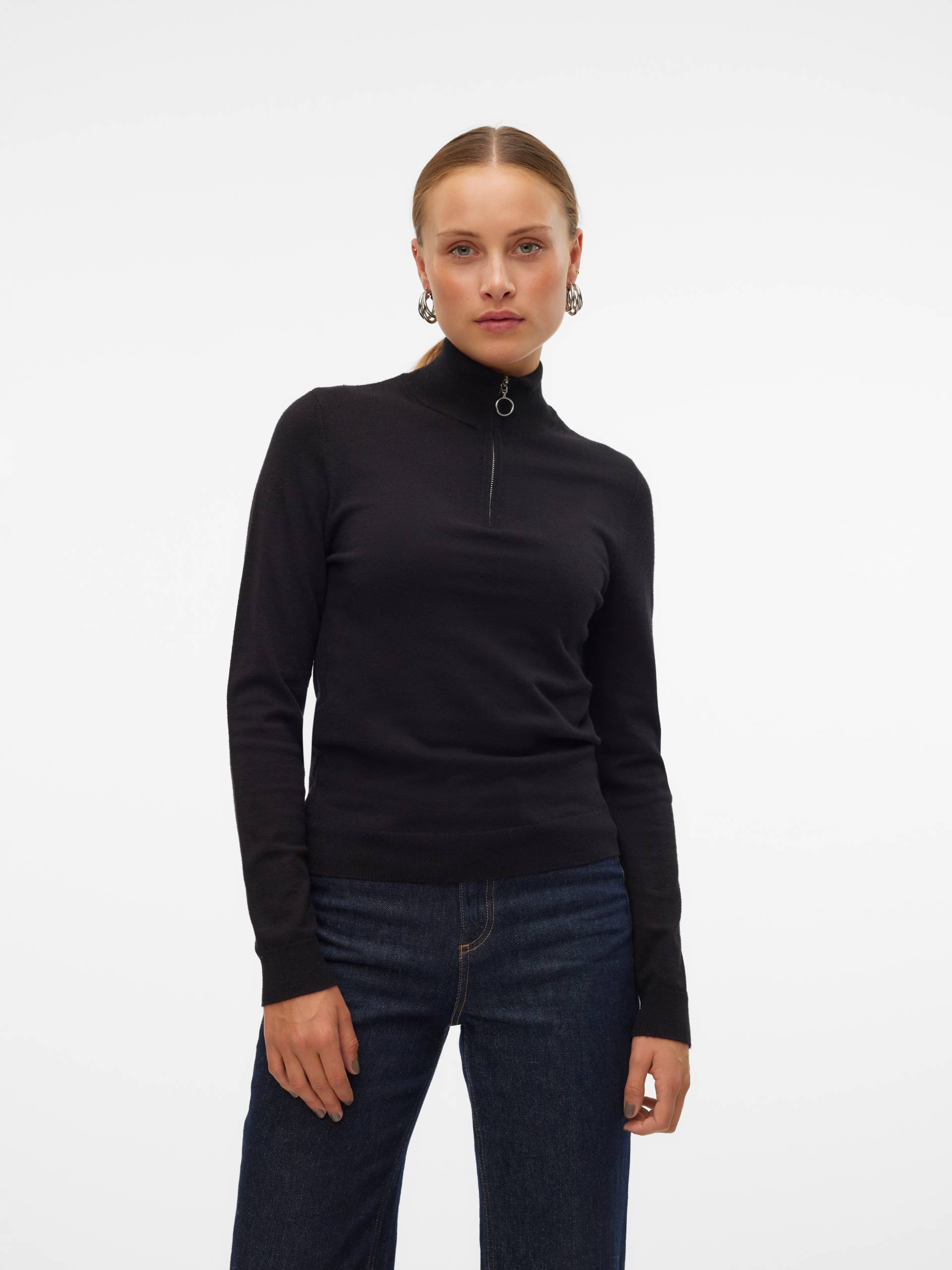 Vero Moda Stehkragenpullover »VMHAPPINESS LS HIGHNECK ZIP PULL GA BOO« von Vero Moda