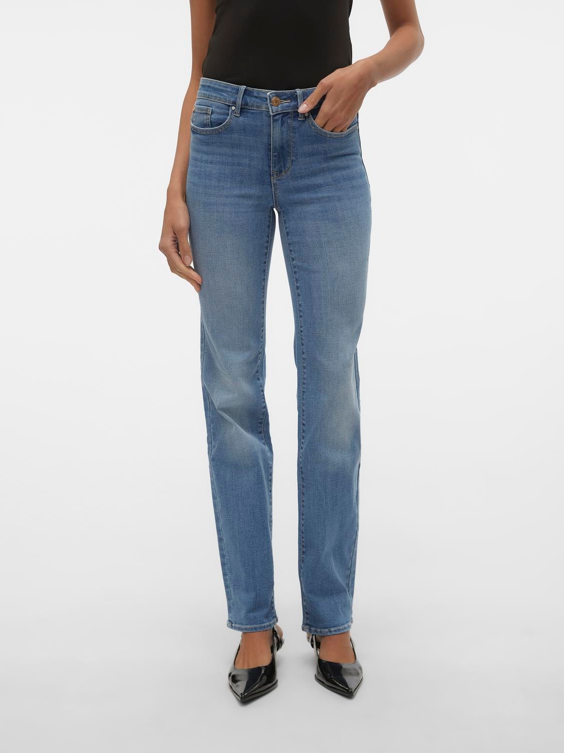 Vero Moda Straight-Jeans »VMFLASH MR STRAIGHT JEANS LI347 GA NOOS« von Vero Moda