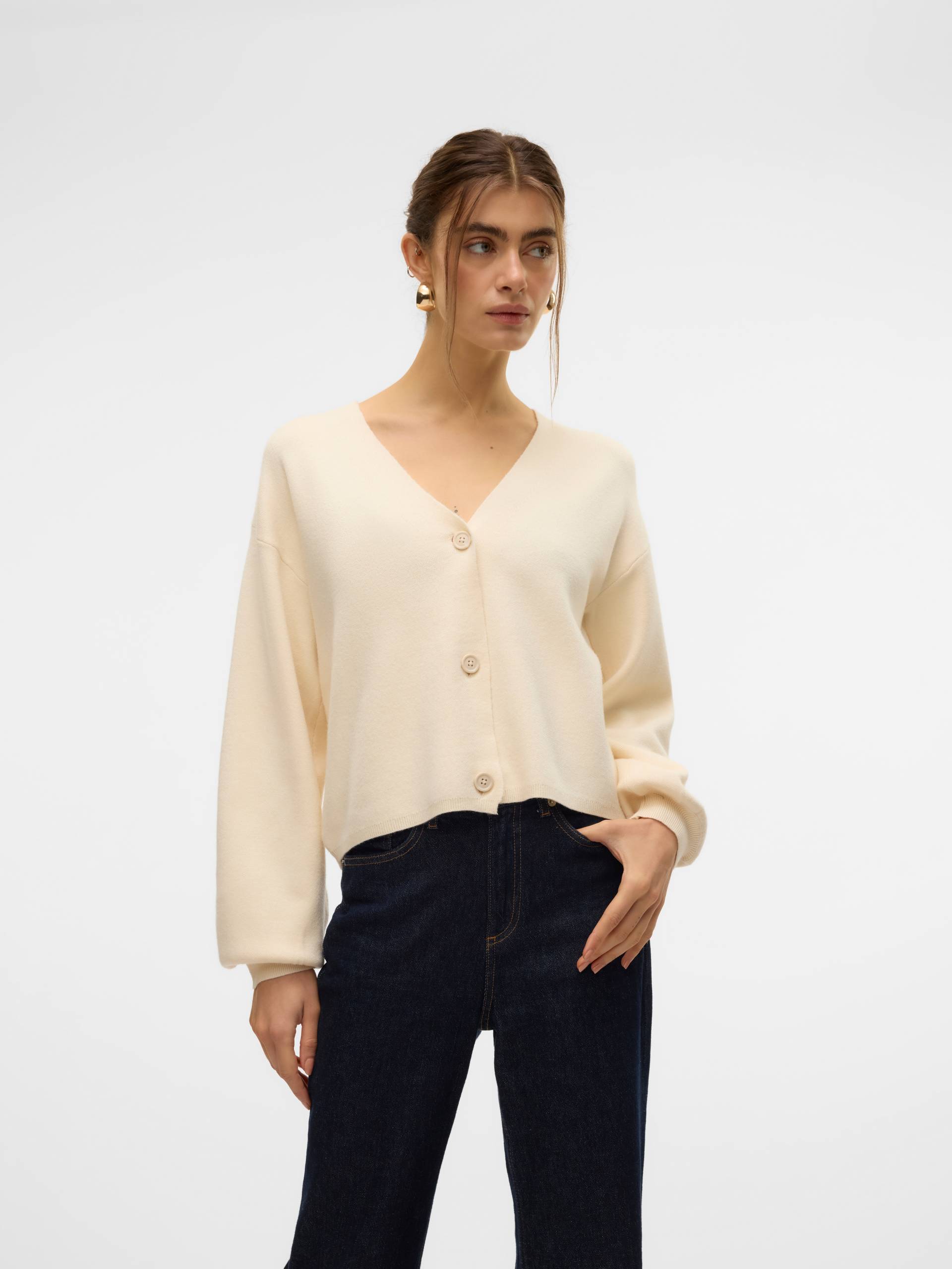 Vero Moda Strickjacke »VMGOLD LS V-NECK BUTTON CARDIGAN GA« von Vero Moda