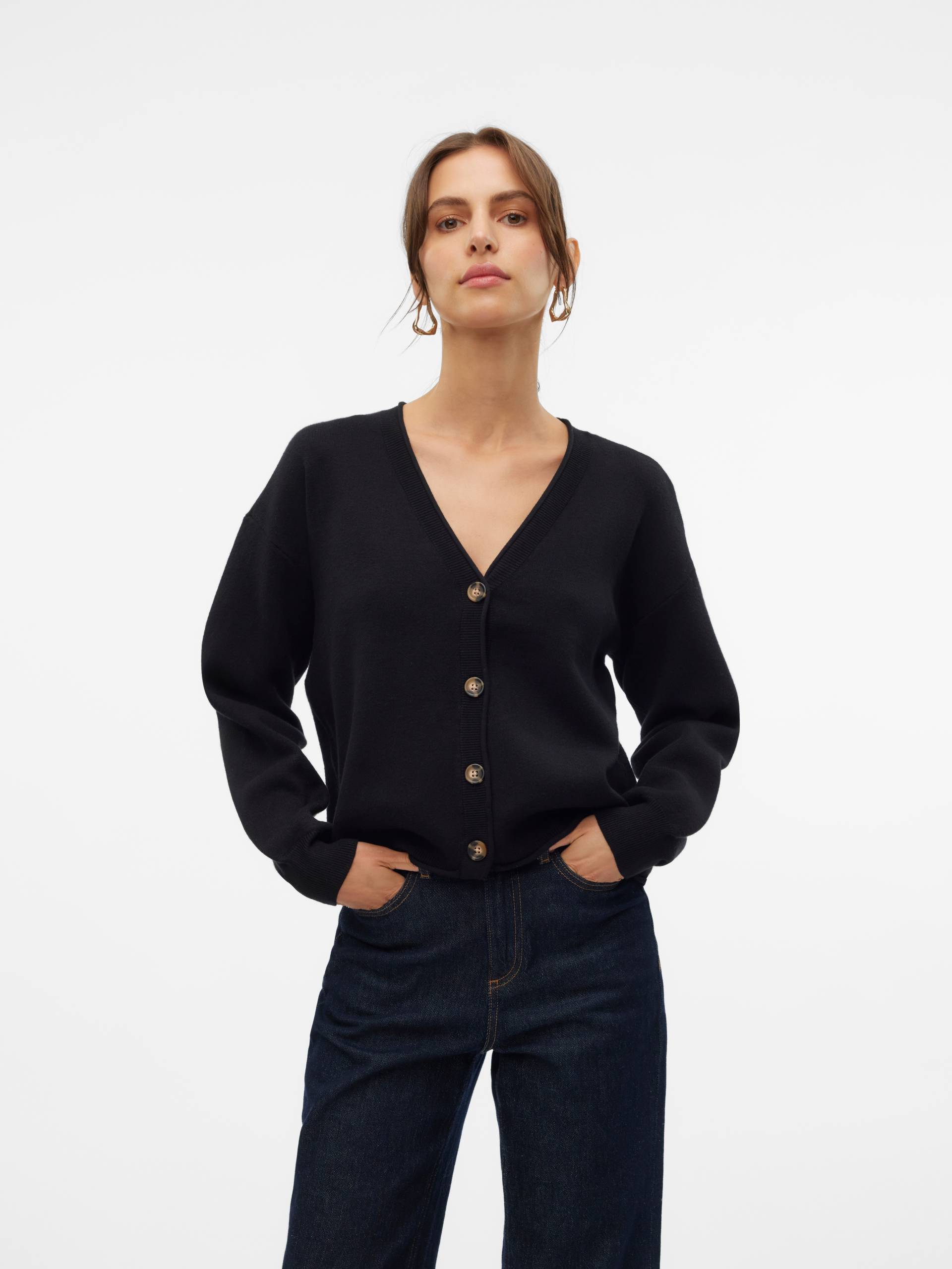 Vero Moda Strickjacke »VMGOLD ROLL LS V-NECK CARDIGAN« von Vero Moda