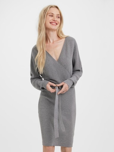 Vero Moda Strickkleid »VMHOLLYREM LS V-NECK DRESS GA NOOS« von Vero Moda