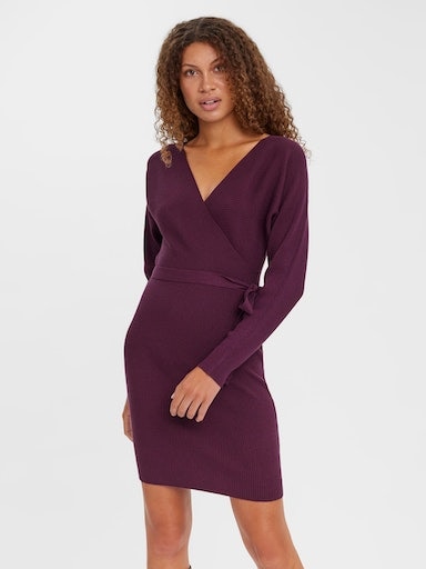 Vero Moda Strickkleid »VMHOLLYREM LS V-NECK DRESS GA NOOS« von Vero Moda