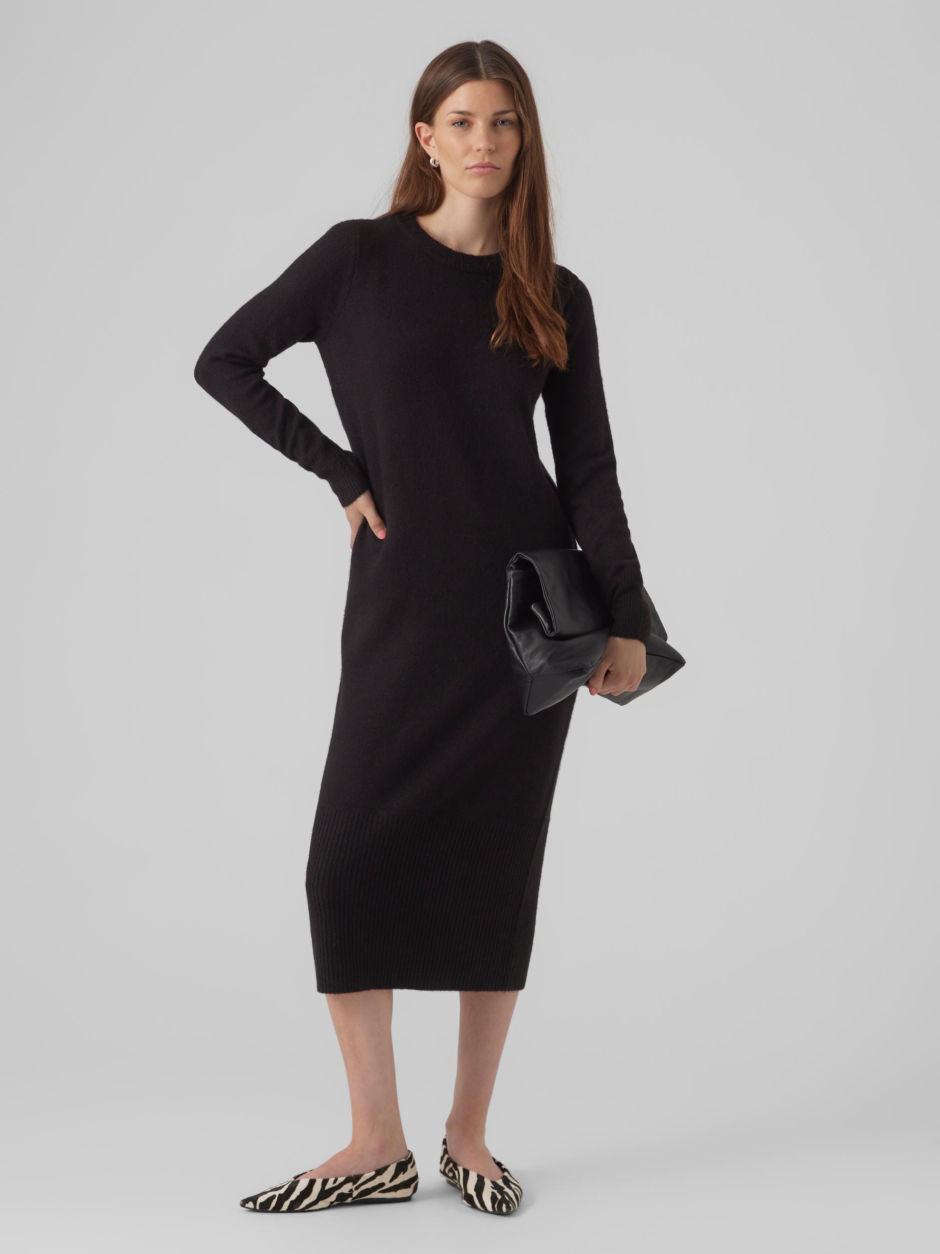 Vero Moda Strickkleid »VMPLAZA LS O-NECK CALF DRESS GA BOO« von Vero Moda