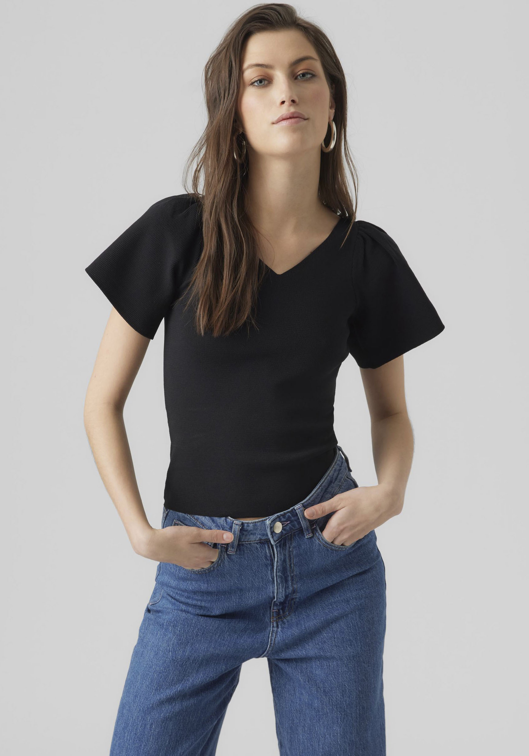Vero Moda Strickpullover »VMGINNY SS V-NECK PULLOVER NOOS« Vero Moda Strickpullover »VMGINNY SS V-NECK PULLOVER NOOS« von Vero Moda