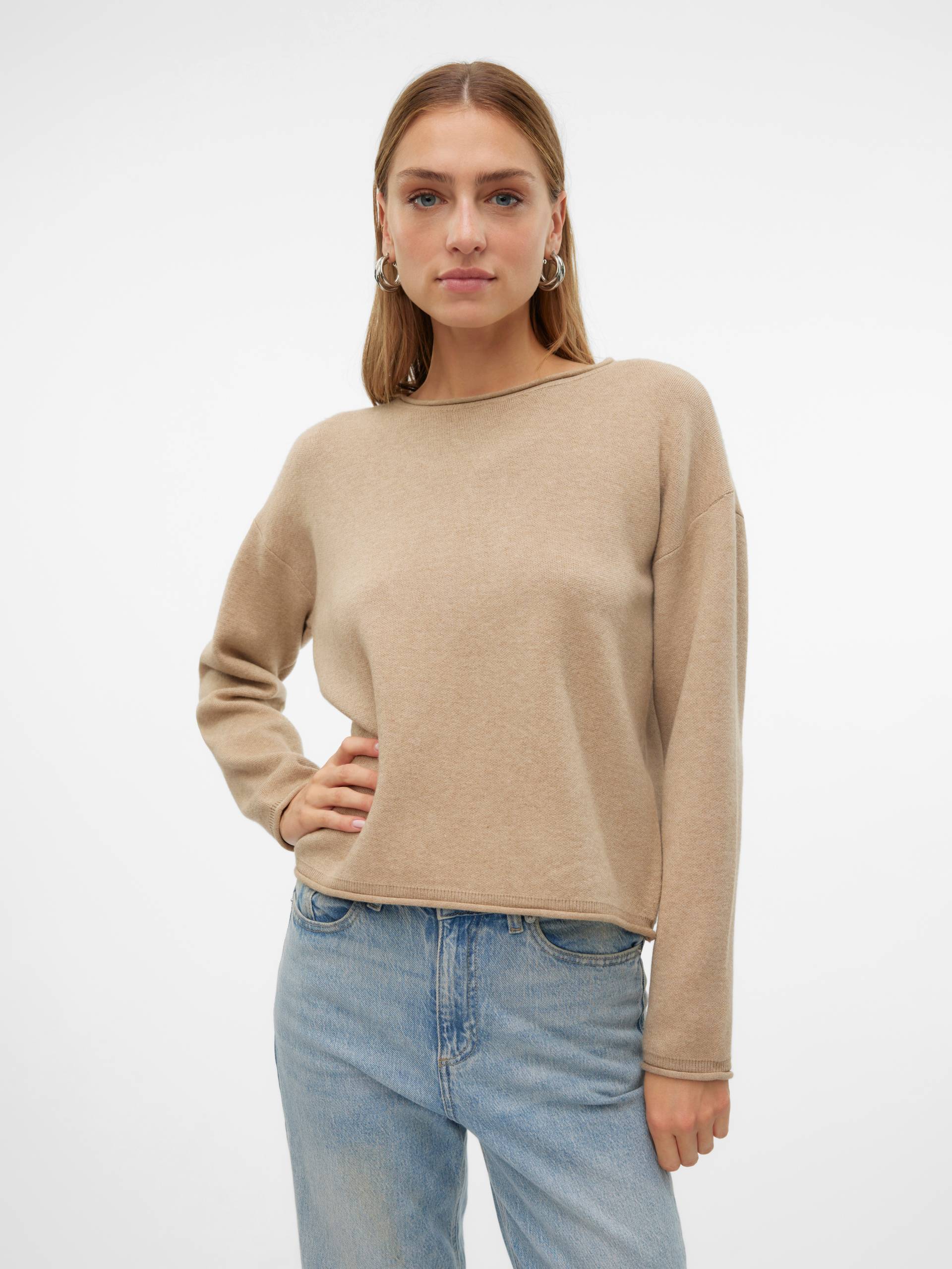 Vero Moda Strickpullover »VMGOLD ROLL LS O-NECK PULLOVER GA« von Vero Moda