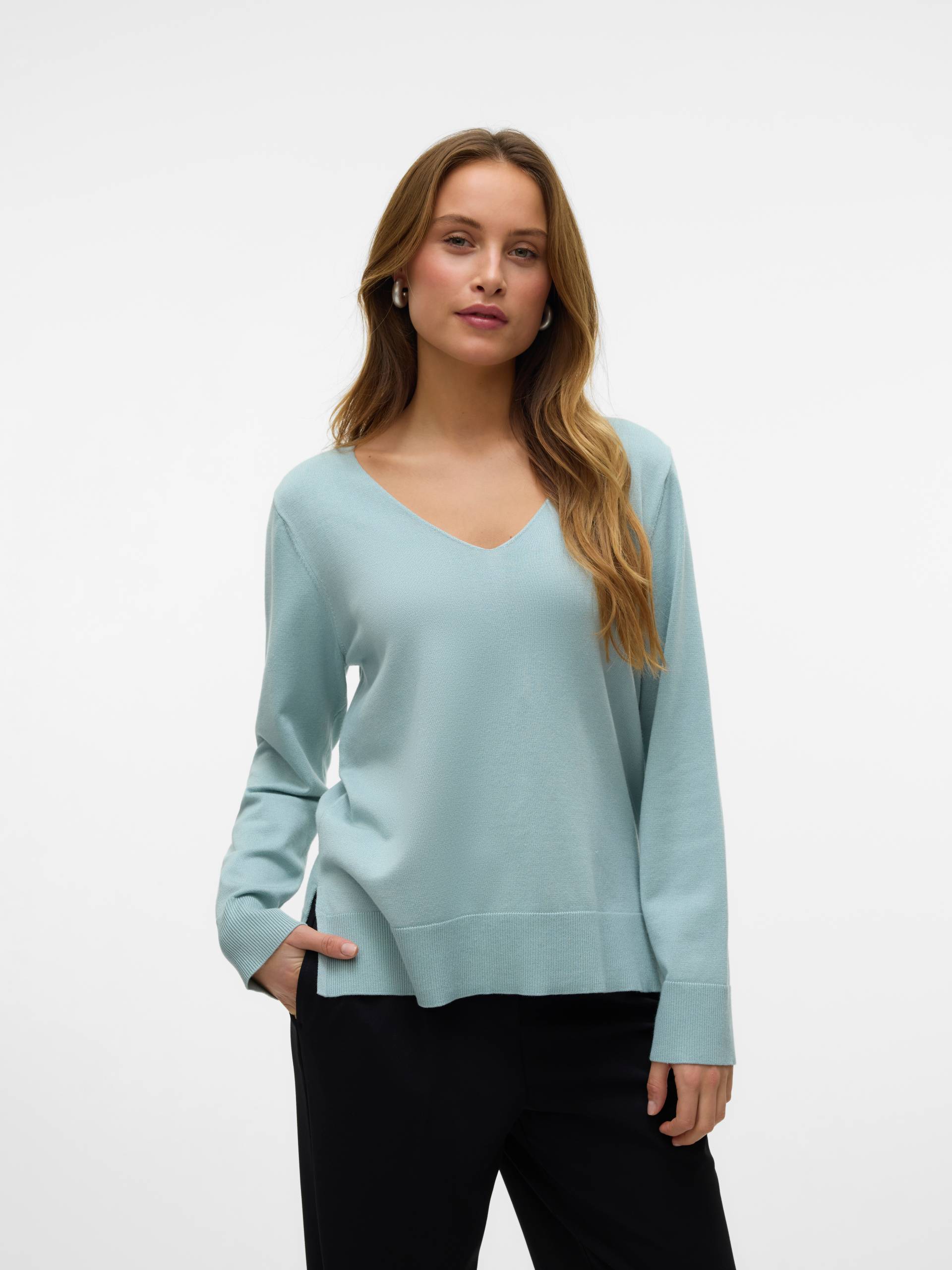 Vero Moda Strickpullover »VMSILJE LS V-NECK PULLOVER GA NOOS« von Vero Moda