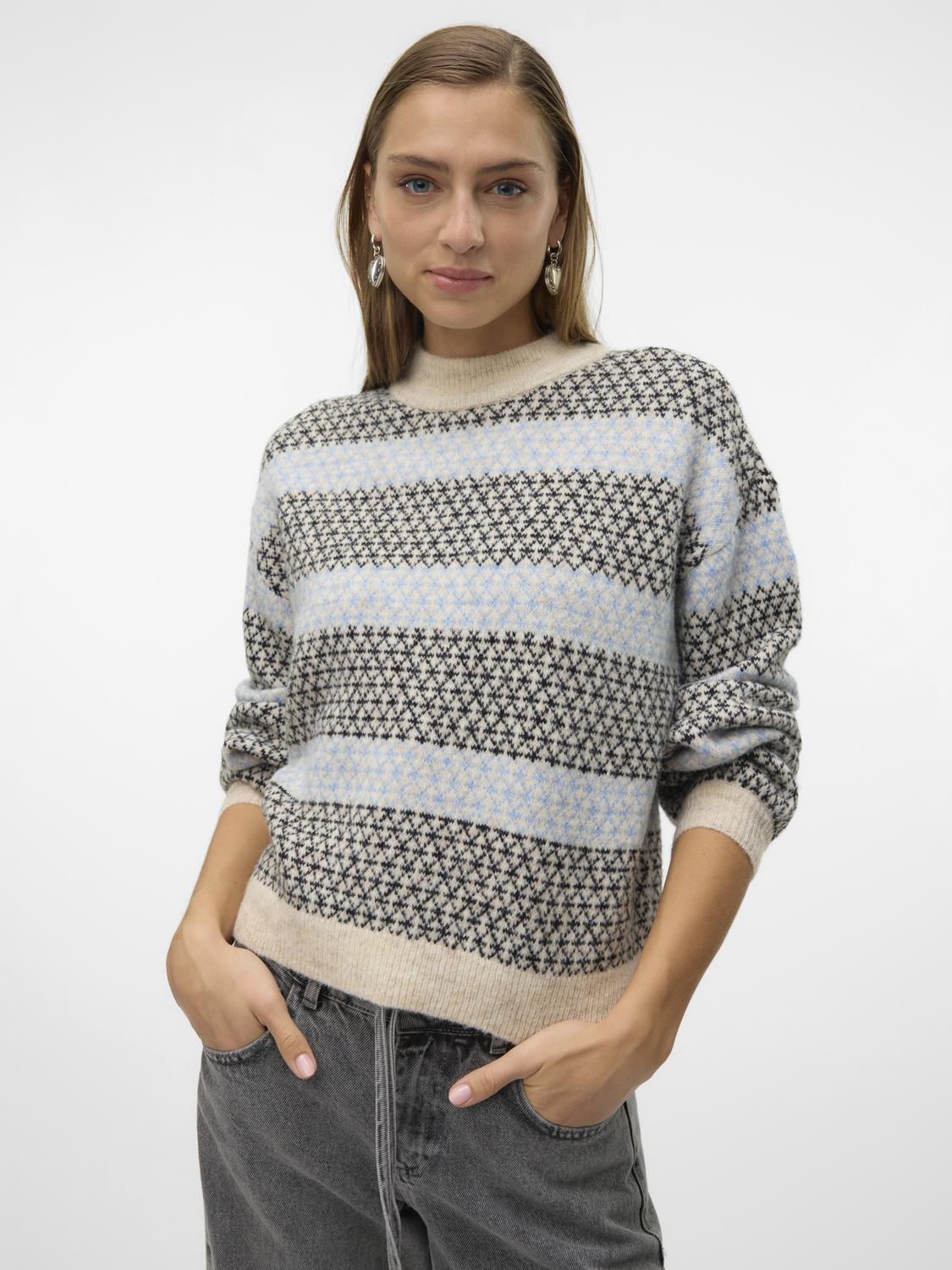 Vero Moda Strickpullover »VMTRIXIE LS HIGHNECK PULLOVER GA BOO«, mit Strickmuster von Vero Moda