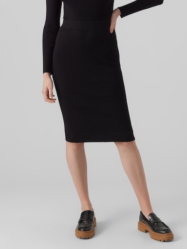 Vero Moda Strickrock »VMKARIS HW BELOWKNEE SKIRT GA BOO« von Vero Moda