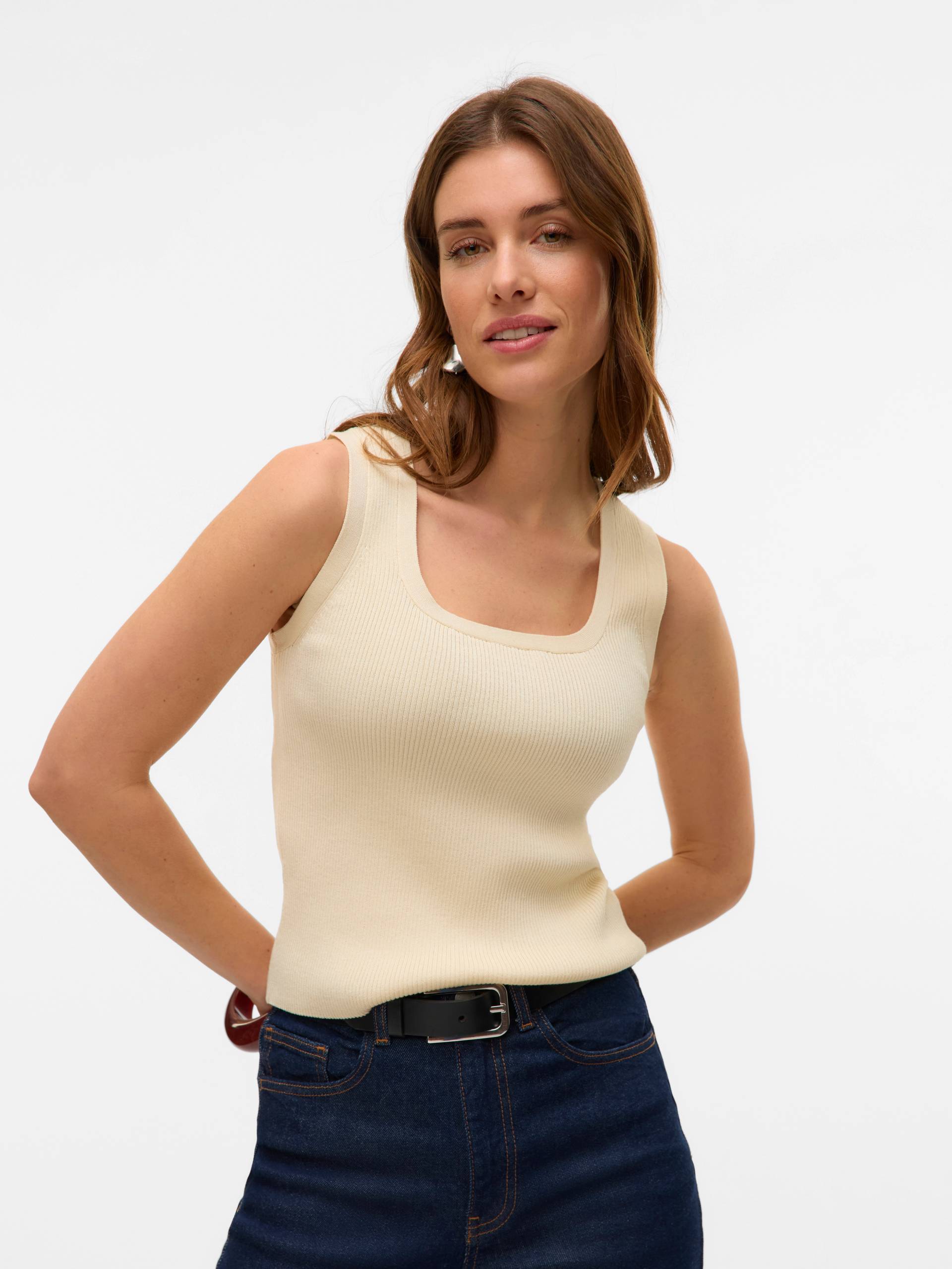 Vero Moda Stricktop »VMPOPPY SL SQUARE NECK TOP VMA NOOS« von Vero Moda