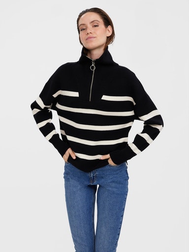 Vero Moda Troyer »VMSABA STRIPE LS HIGHNECK BLOUSE GA NOOS« von Vero Moda