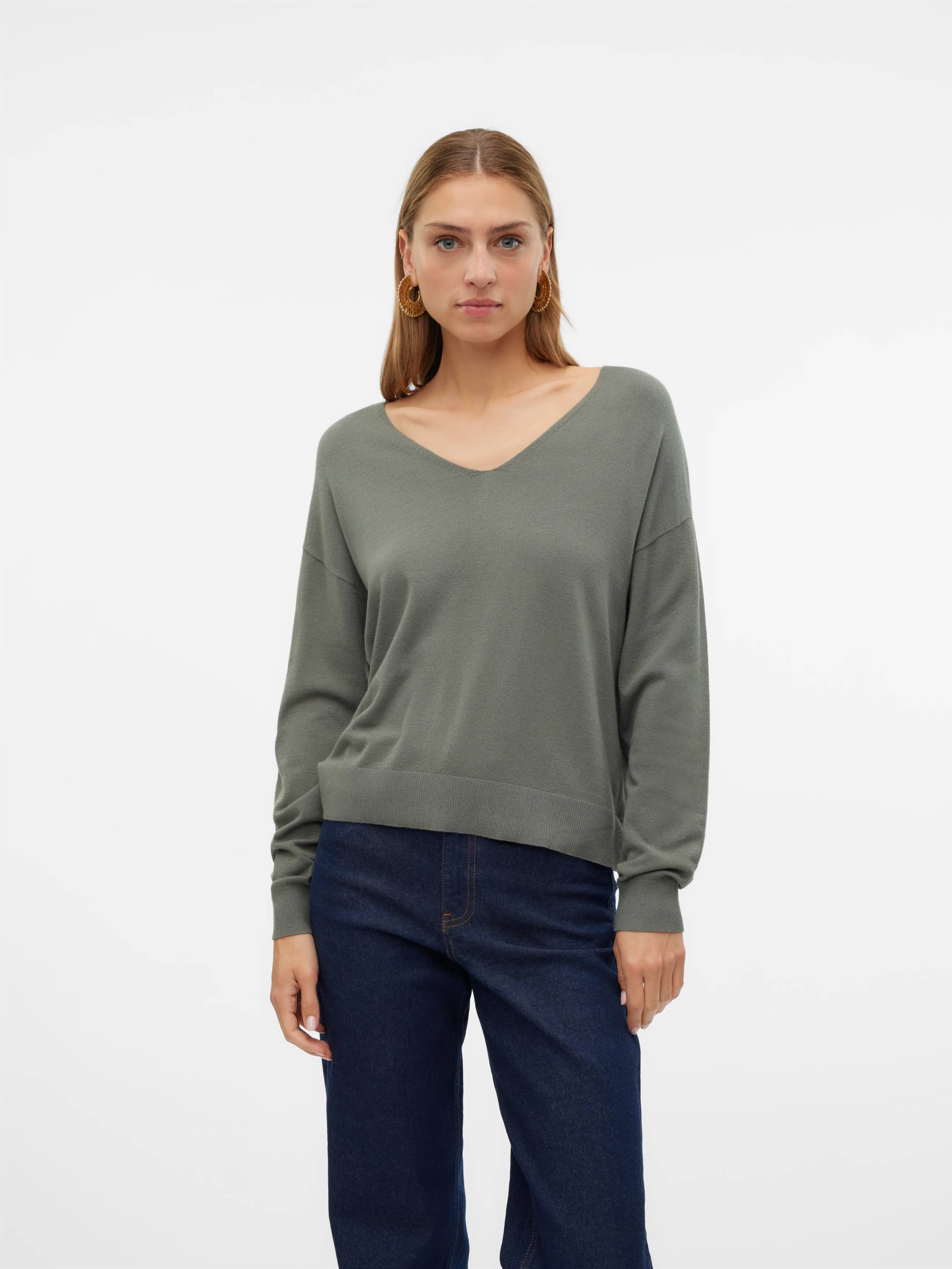 Vero Moda V-Ausschnitt-Pullover »VMBREEZE LS V-NECK PULLOVER GA BOO« von Vero Moda