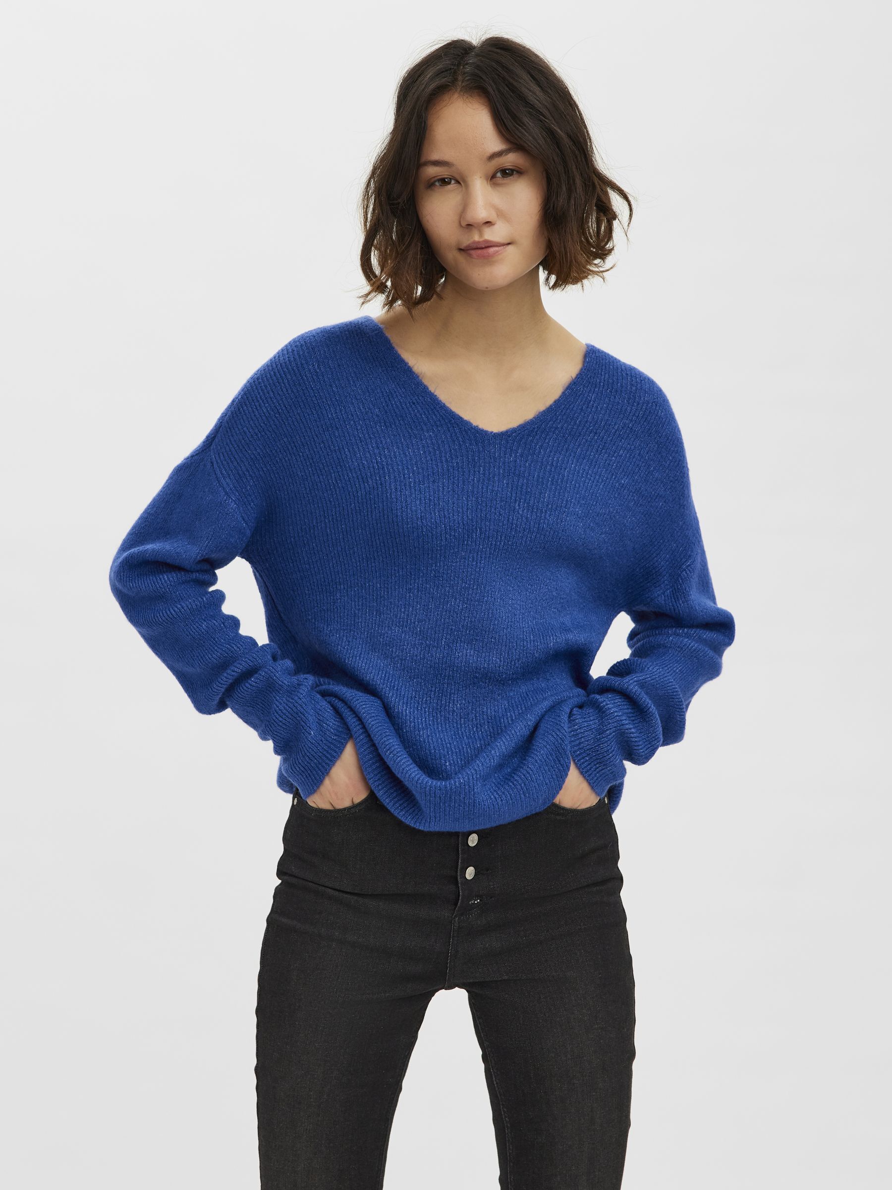 Vero Moda V-Ausschnitt-Pullover »VMCREWLEFILE LS V-NECK BLOUSE NOOS« von Vero Moda